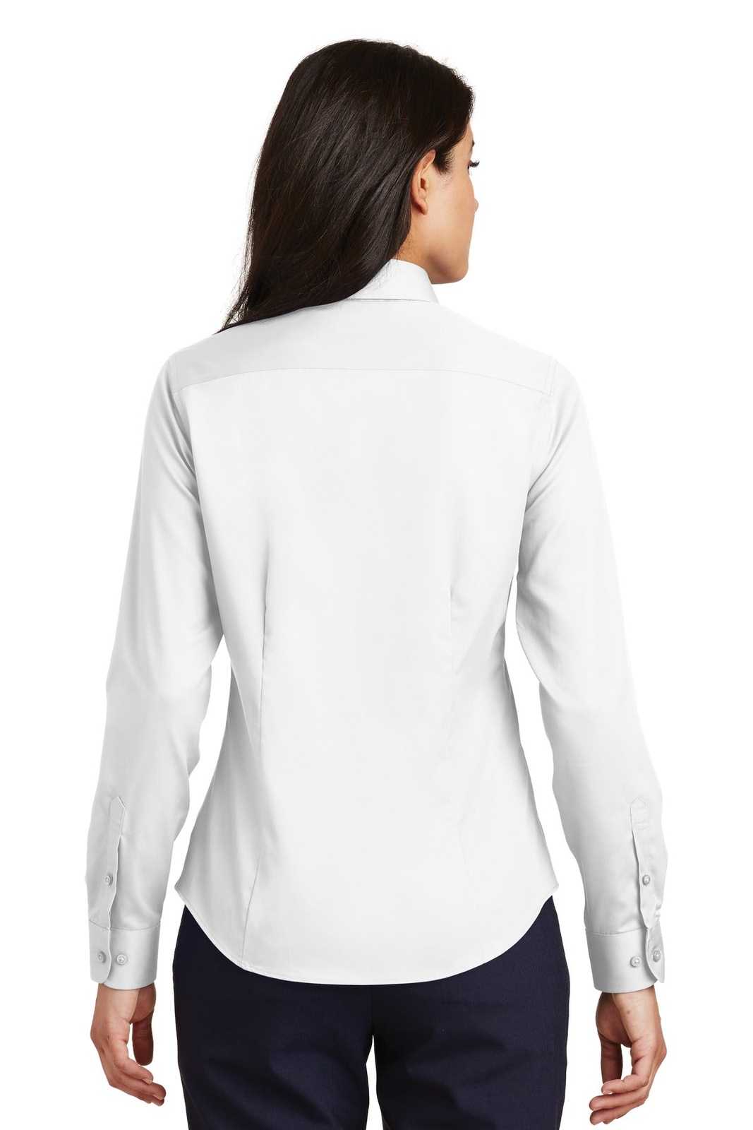 Port Authority L638 Ladies Non-Iron Twill Shirt - White - HIT a Double - 2