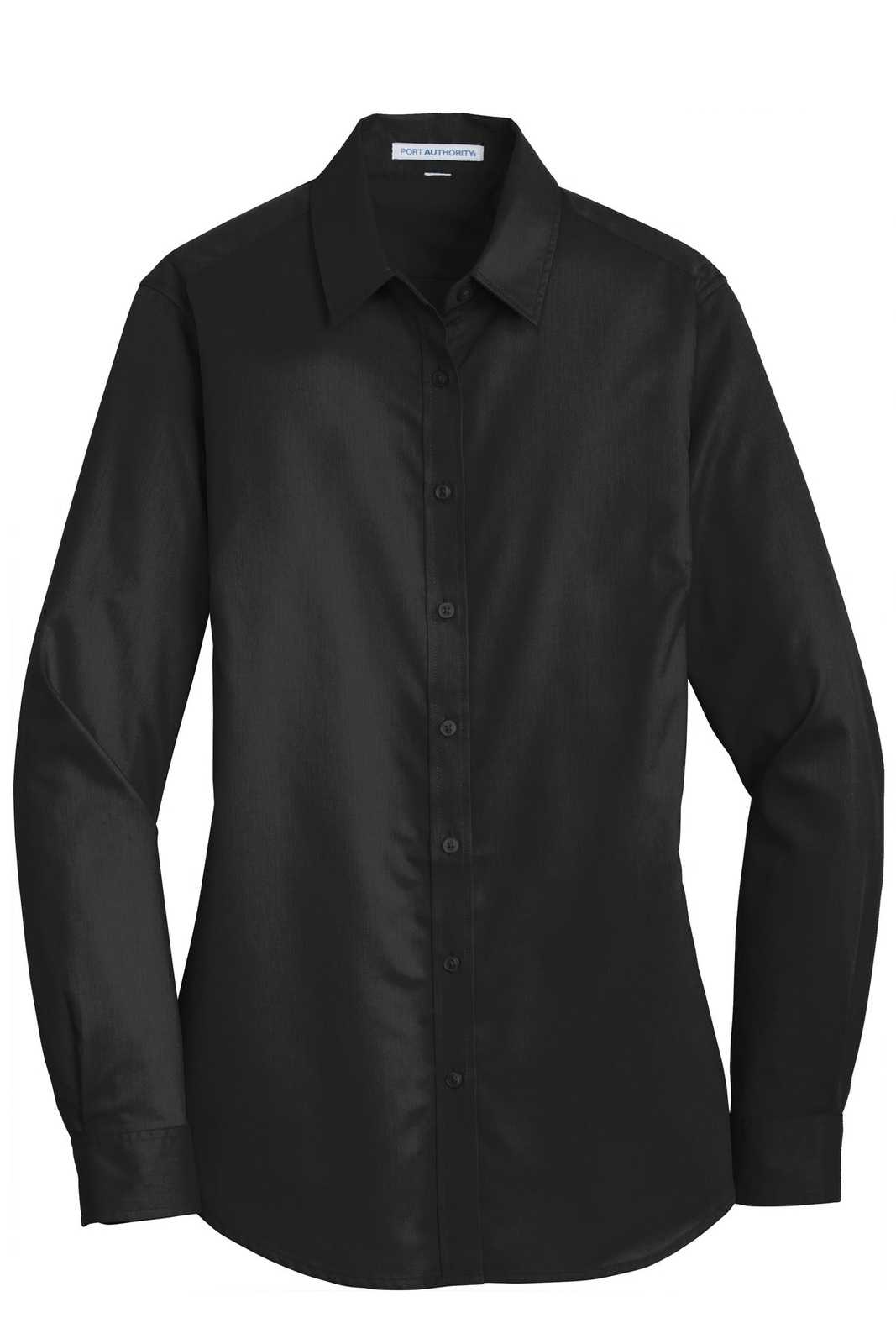Port Authority L663 Ladies Superpro Twill Shirt - Black - HIT a Double - 5