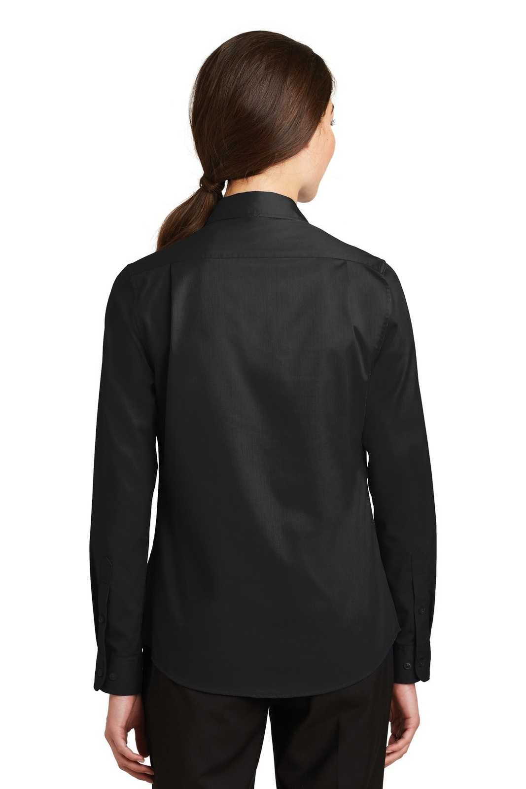 Port Authority L663 Ladies Superpro Twill Shirt - Black - HIT a Double - 2