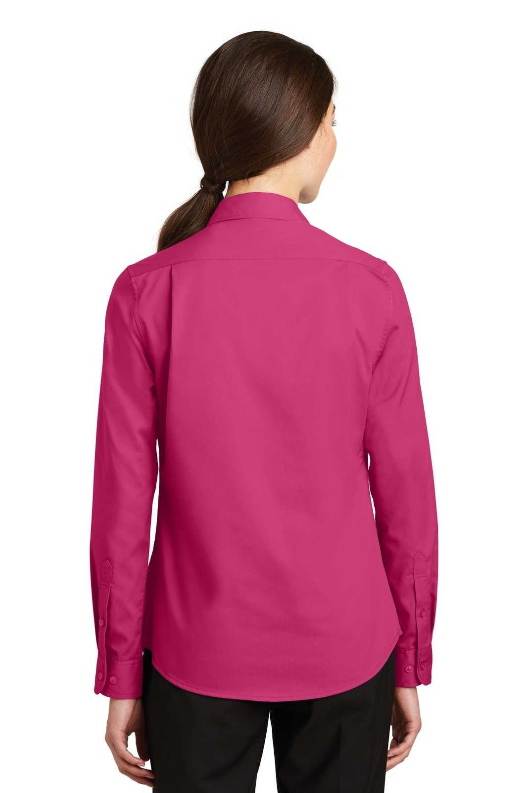 Port Authority L663 Ladies Superpro Twill Shirt - Pink Azalea - HIT a Double - 2