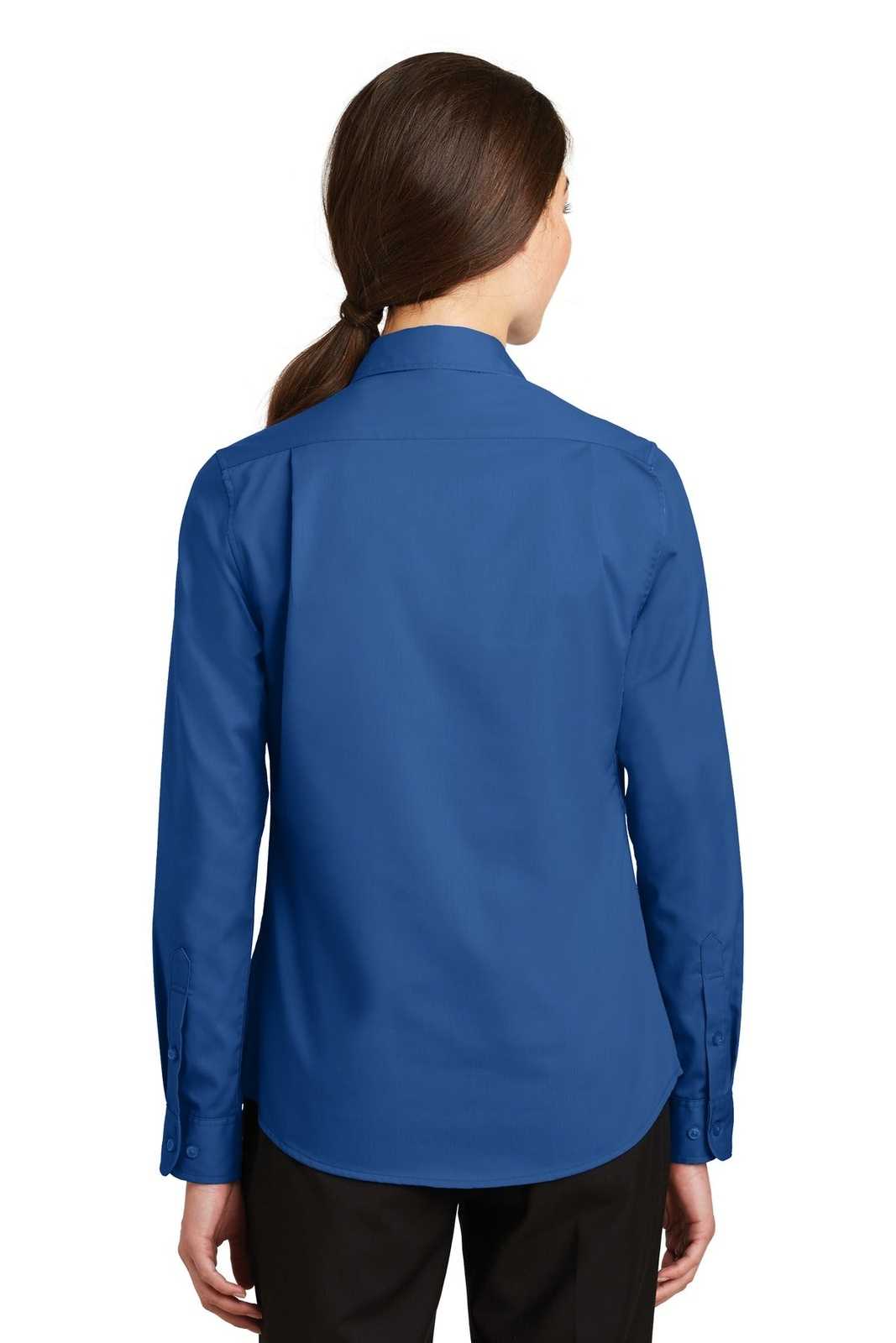 Port Authority L663 Ladies Superpro Twill Shirt - True Blue - HIT a Double - 2