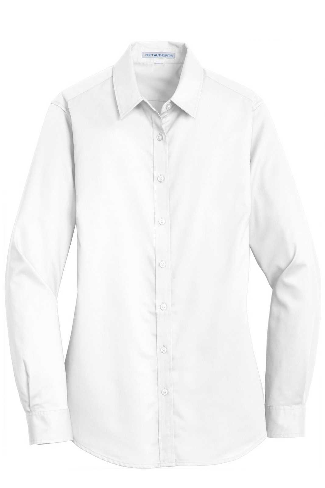Port Authority L663 Ladies Superpro Twill Shirt - White - HIT a Double - 5