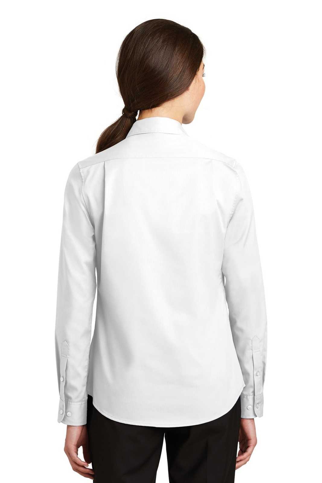 Port Authority L663 Ladies Superpro Twill Shirt - White - HIT a Double - 2