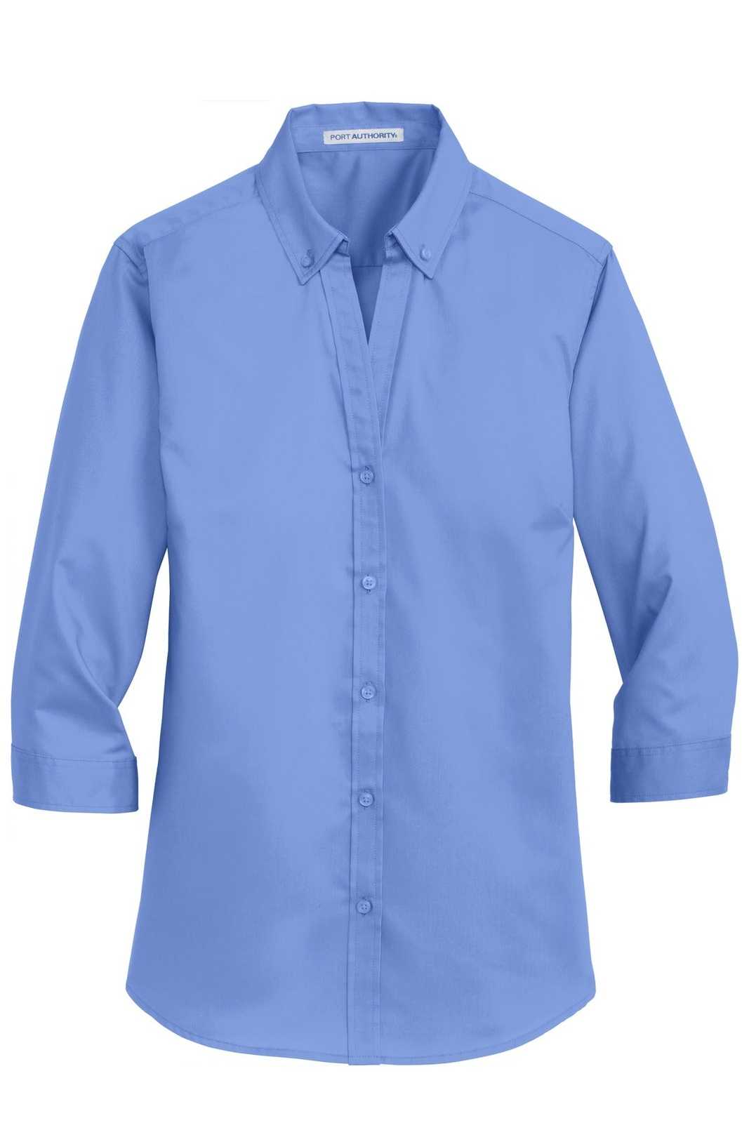 Port Authority L665 Ladies 3/4-Sleeve Superpro Twill Shirt - Ultramarine Blue - HIT a Double - 5