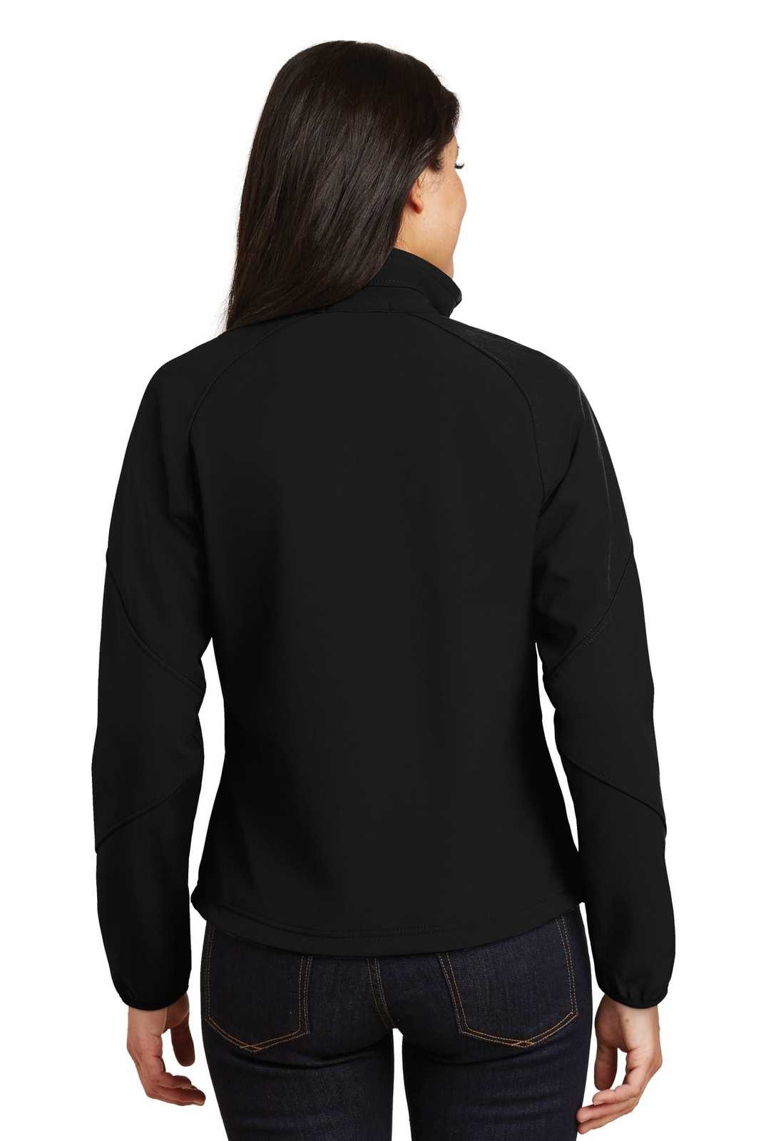 Port Authority L705 Ladies Textured Soft Shell Jacket - Black - HIT a Double - 2