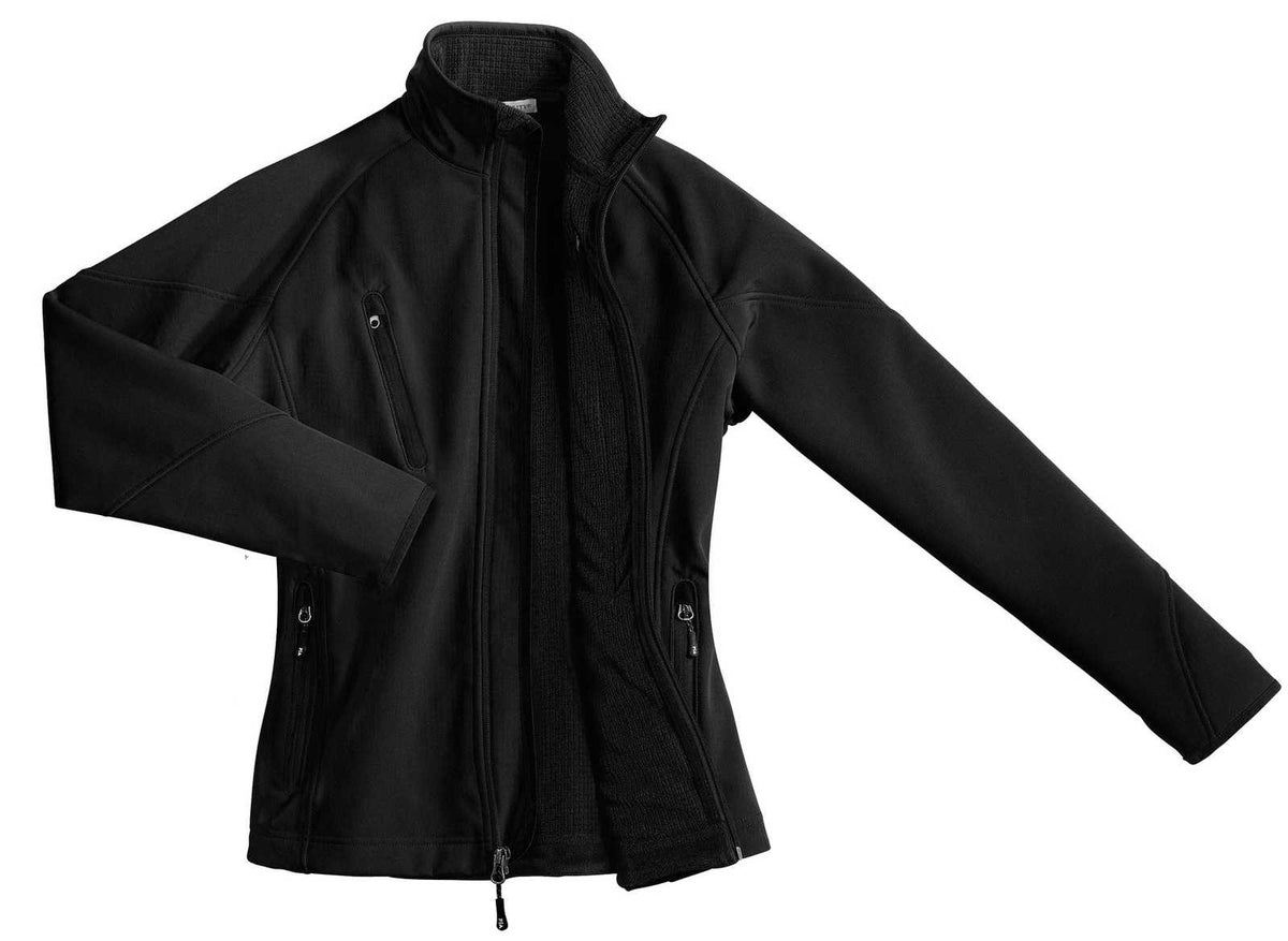 Port Authority L705 Ladies Textured Soft Shell Jacket - Black - HIT a Double - 5