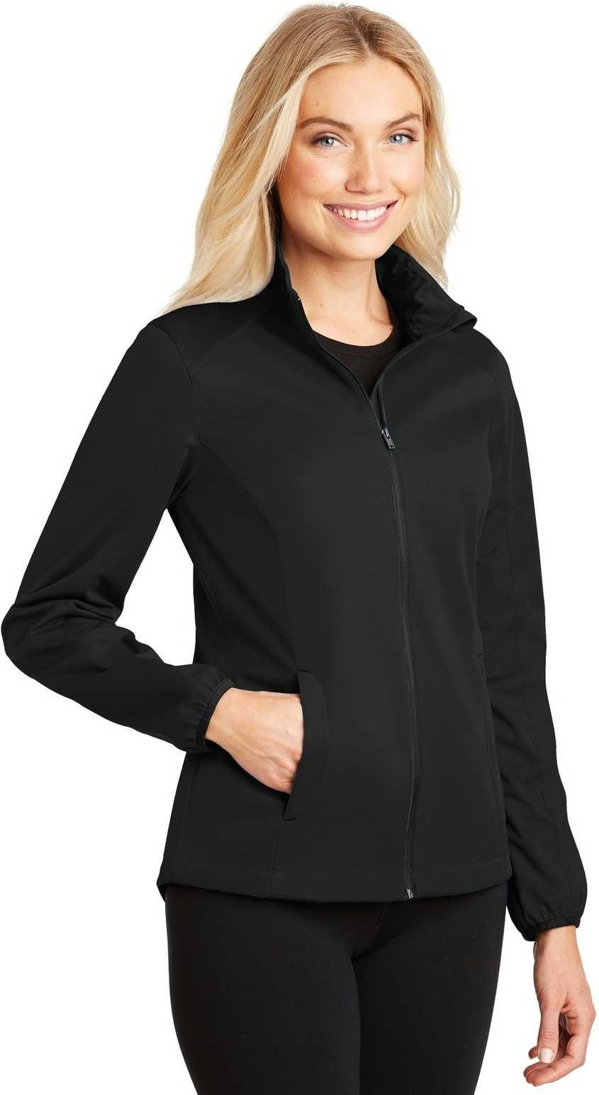 Port Authority L717 Ladies Active Soft Shell Jacket - Deep Black - HIT a Double - 4