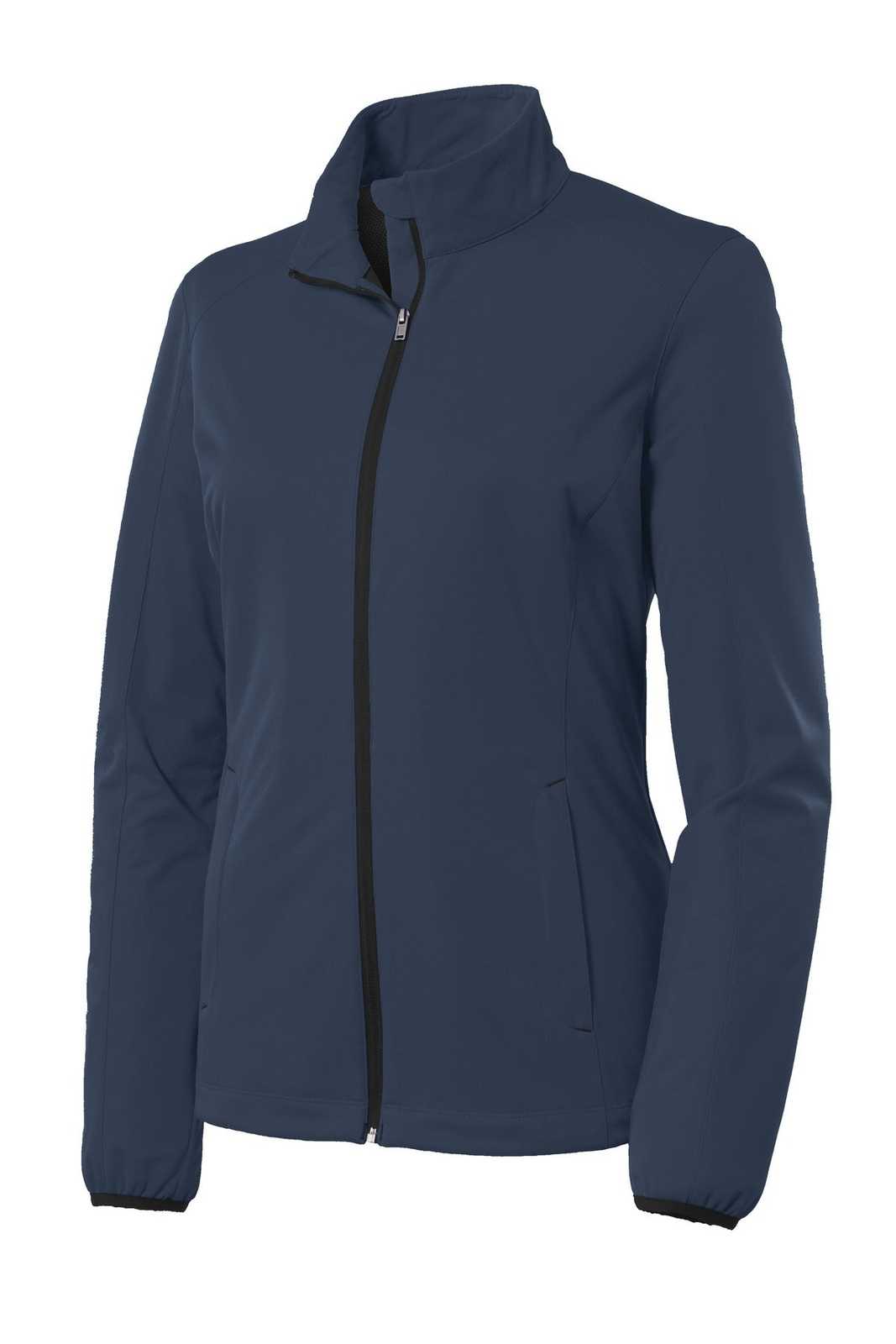 Port Authority L717 Ladies Active Soft Shell Jacket - Dress Blue Navy - HIT a Double - 5