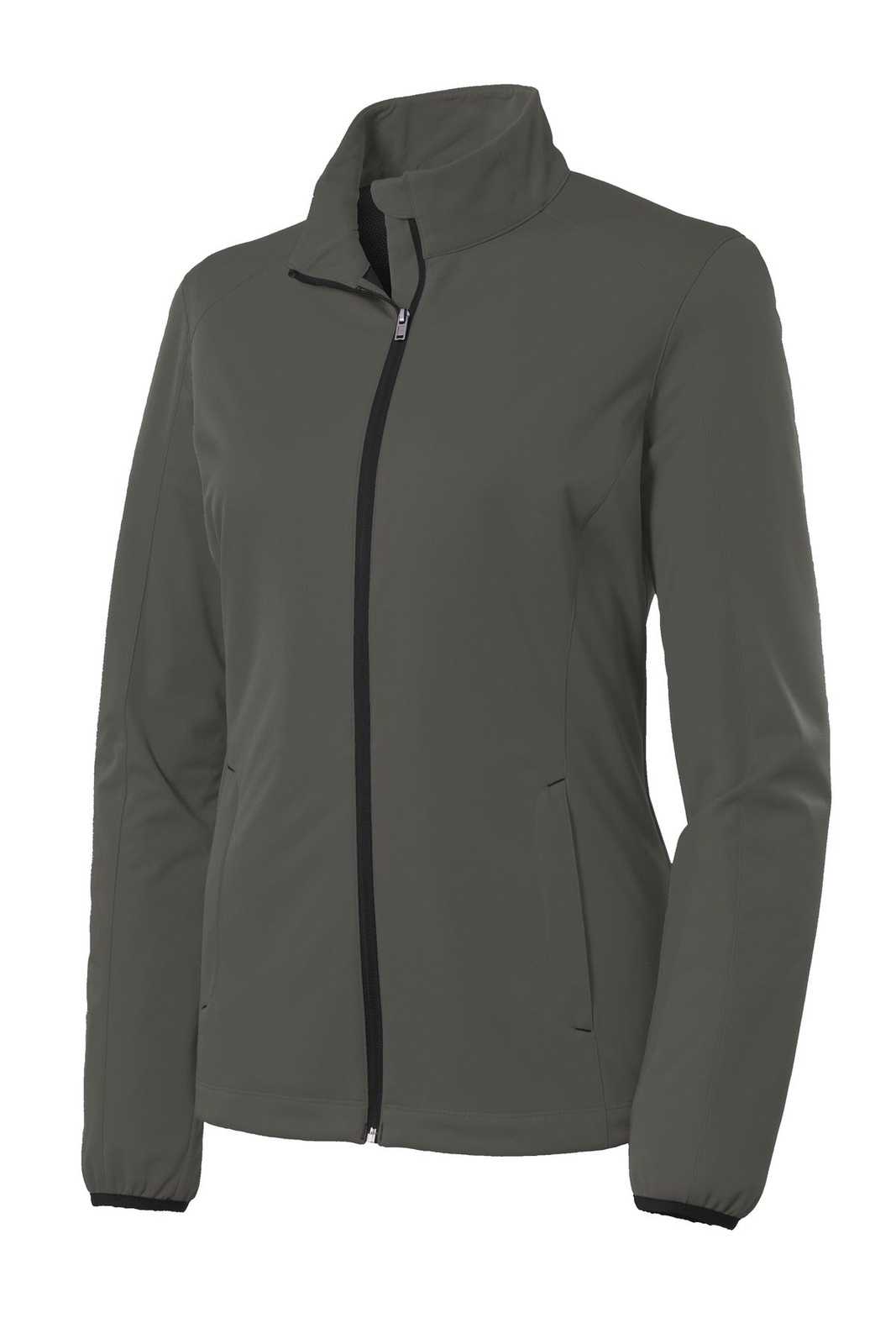 Port Authority L717 Ladies Active Soft Shell Jacket - Gray Steel - HIT a Double - 5