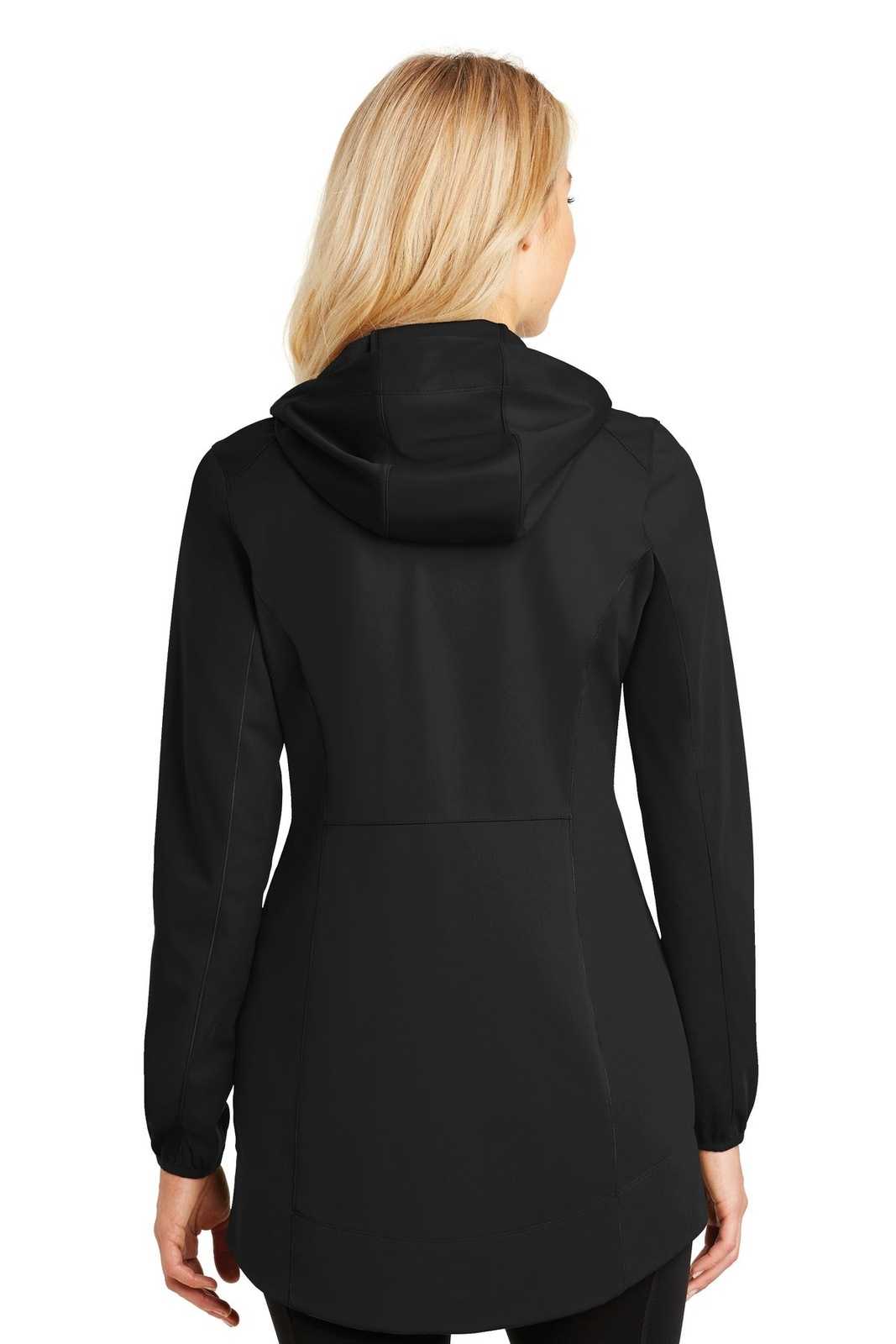 Port Authority L719 Ladies Active Hooded Soft Shell Jacket - Deep Black - HIT a Double - 2