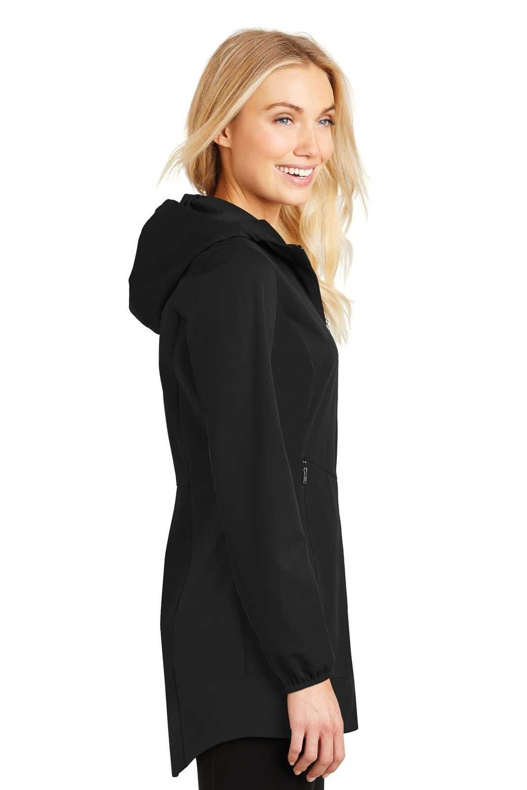 Port Authority L719 Ladies Active Hooded Soft Shell Jacket - Deep Black - HIT a Double - 3