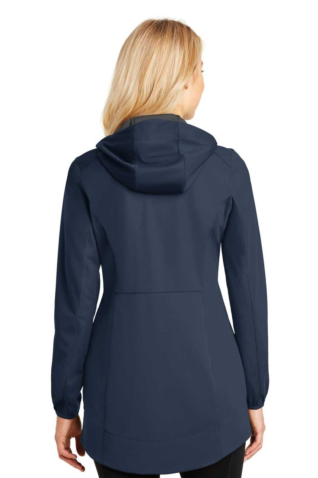 Port Authority L719 Ladies Active Hooded Soft Shell Jacket - Dress Blue Navy - HIT a Double - 2