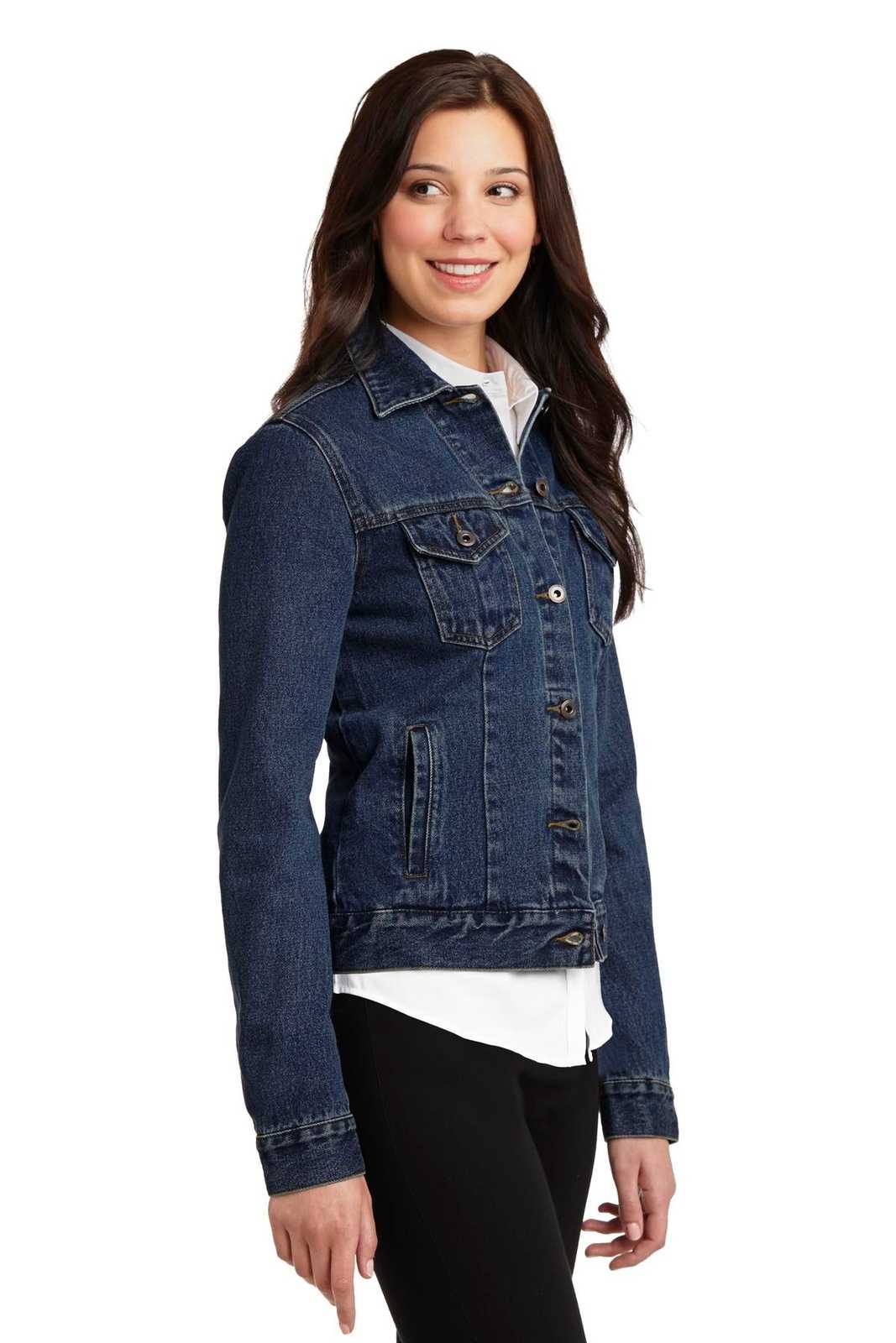 Port Authority L7620 Ladies Denim Jacket - Denim Blue - XL