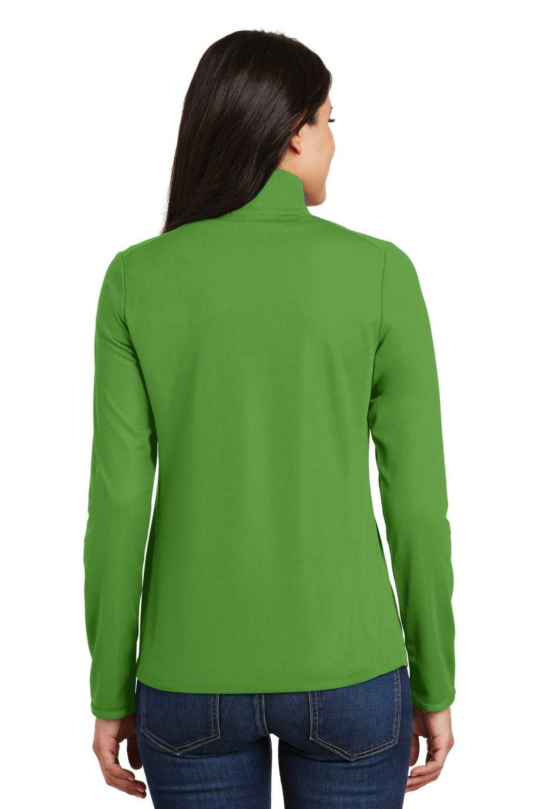 Port Authority L806 Ladies Pinpoint Mesh 1/2-Zip - Treetop Green - HIT a Double - 2