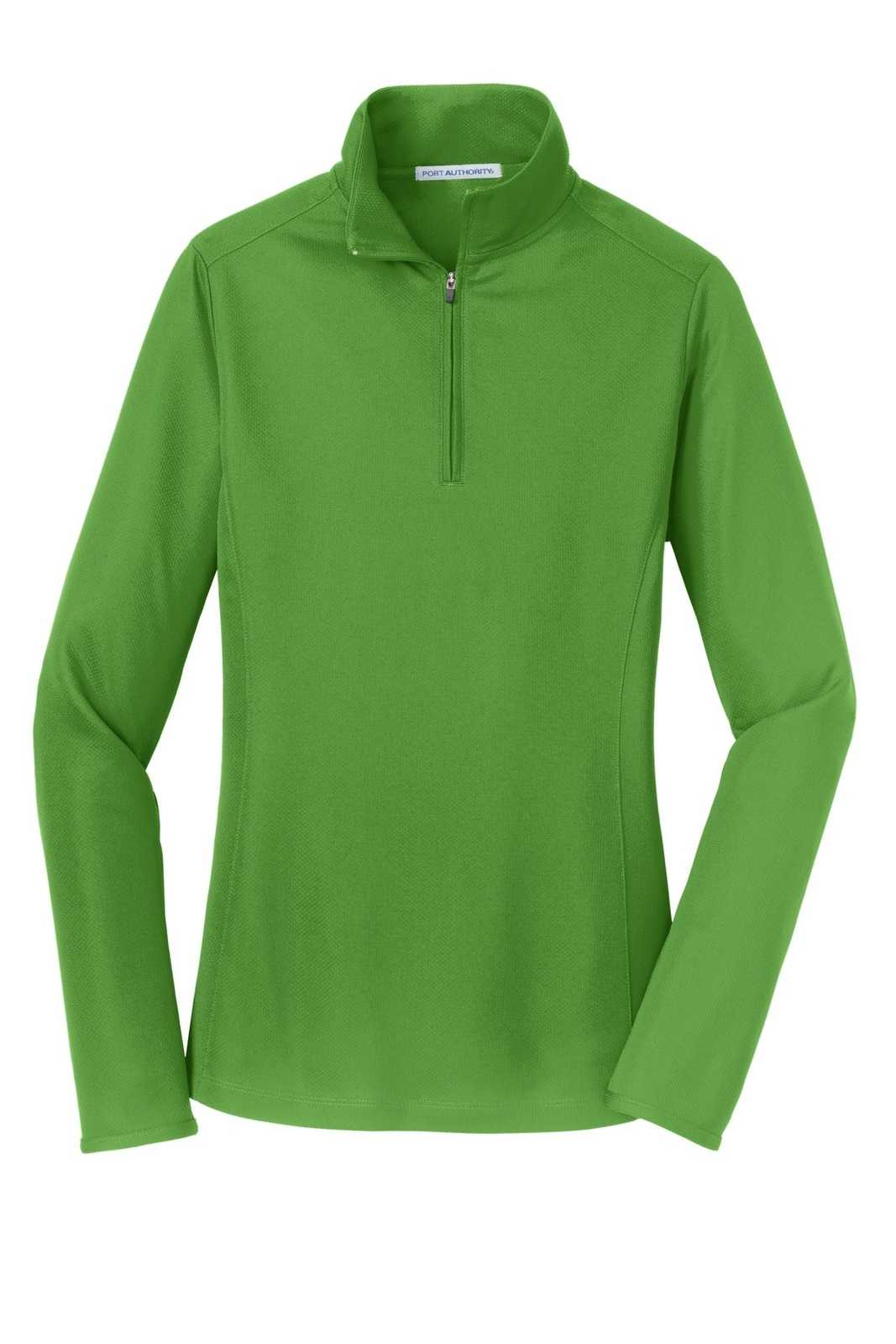 Port Authority L806 Ladies Pinpoint Mesh 1/2-Zip - Treetop Green - HIT a Double - 5