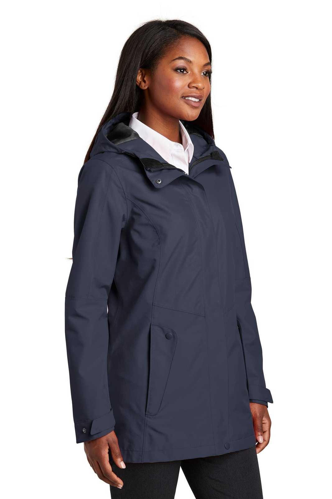 Port Authority L900 Ladies Collective Outer Shell Jacket - River Blue Navy - HIT a Double - 4
