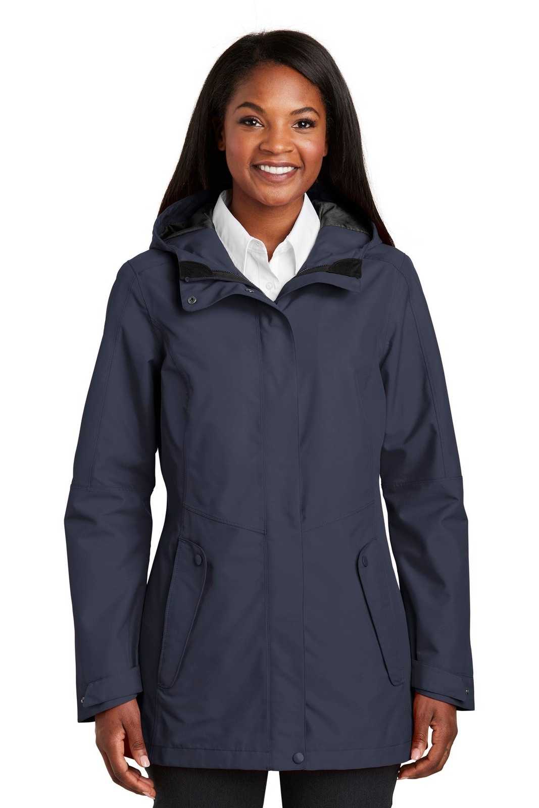 Port Authority L900 Ladies Collective Outer Shell Jacket - River Blue Navy - HIT a Double - 1