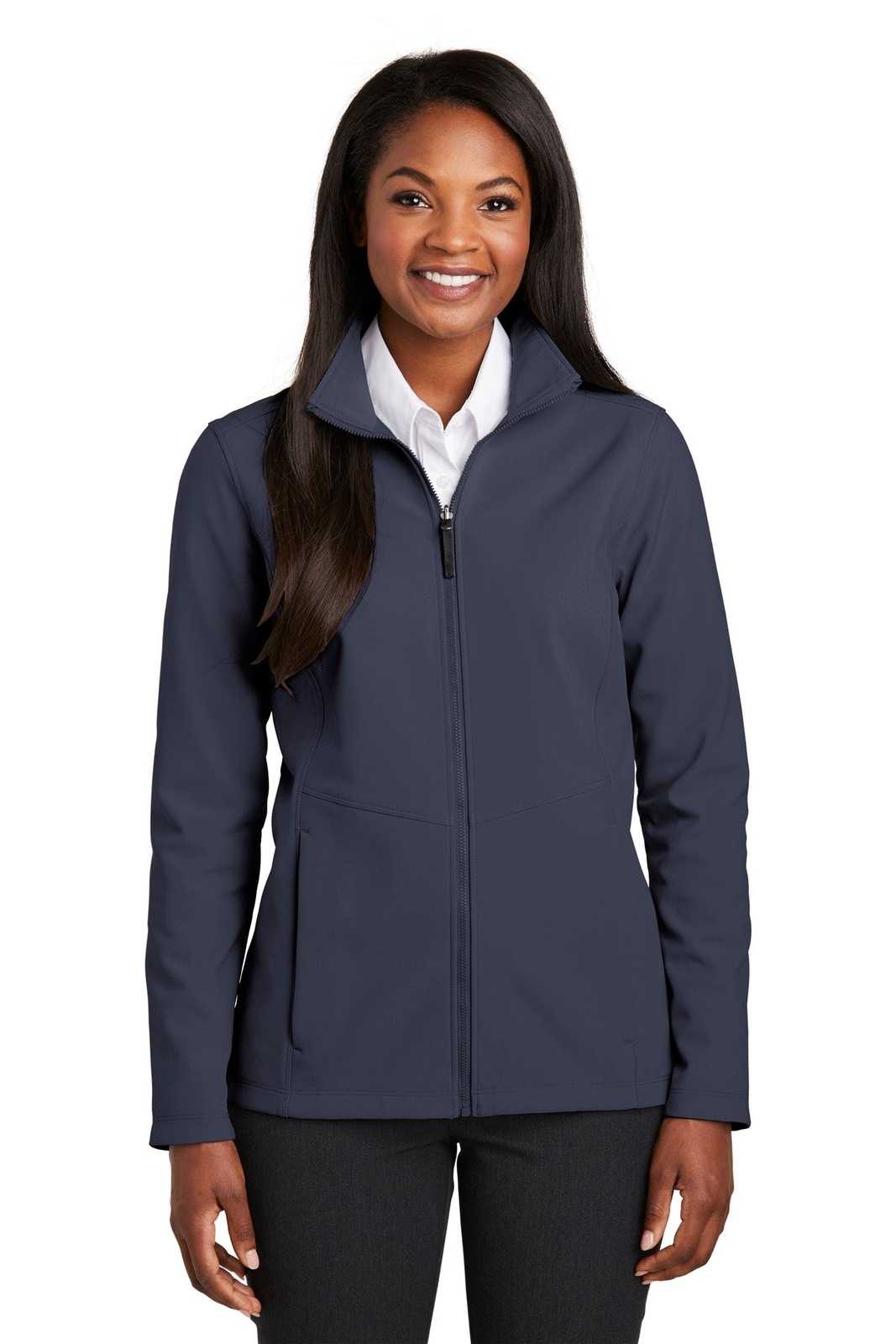 Port Authority L901 Ladies Collective Soft Shell Jacket - River Blue Navy - HIT a Double - 1