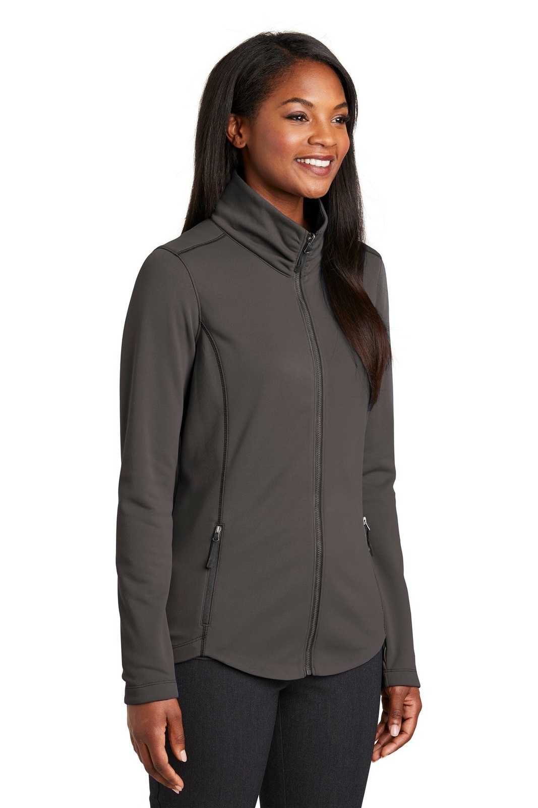 Port Authority L904 Ladies Collective Smooth Fleece Jacket - Graphite - HIT a Double - 4