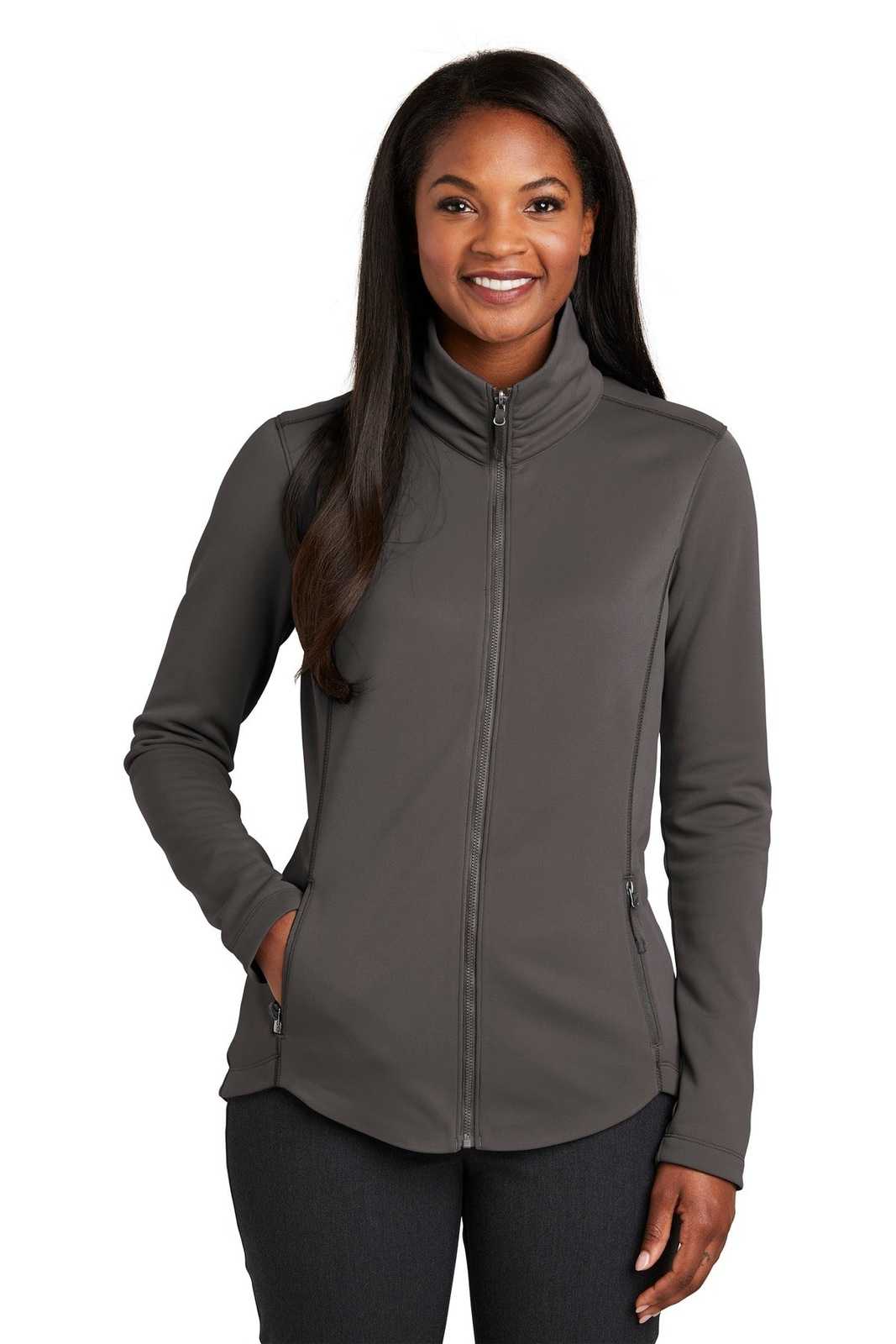 Port Authority L904 Ladies Collective Smooth Fleece Jacket - Graphite - HIT a Double - 1