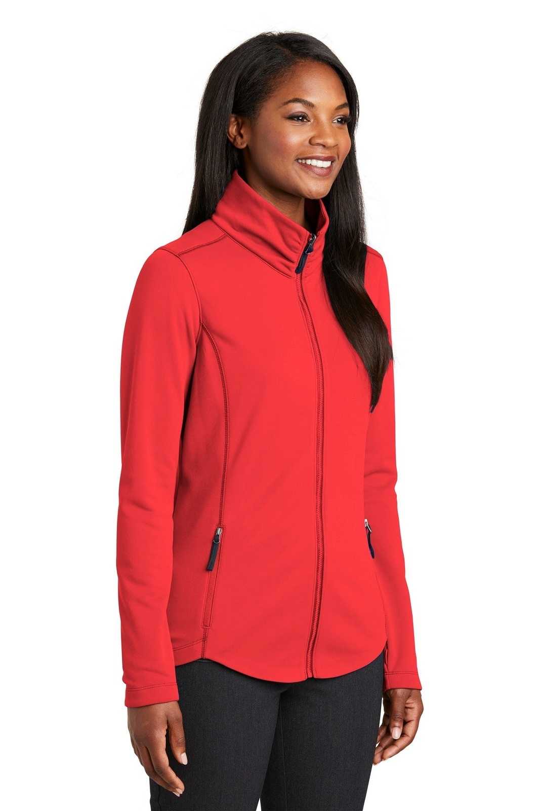 Port Authority L904 Ladies Collective Smooth Fleece Jacket - Red Pepper - HIT a Double - 4