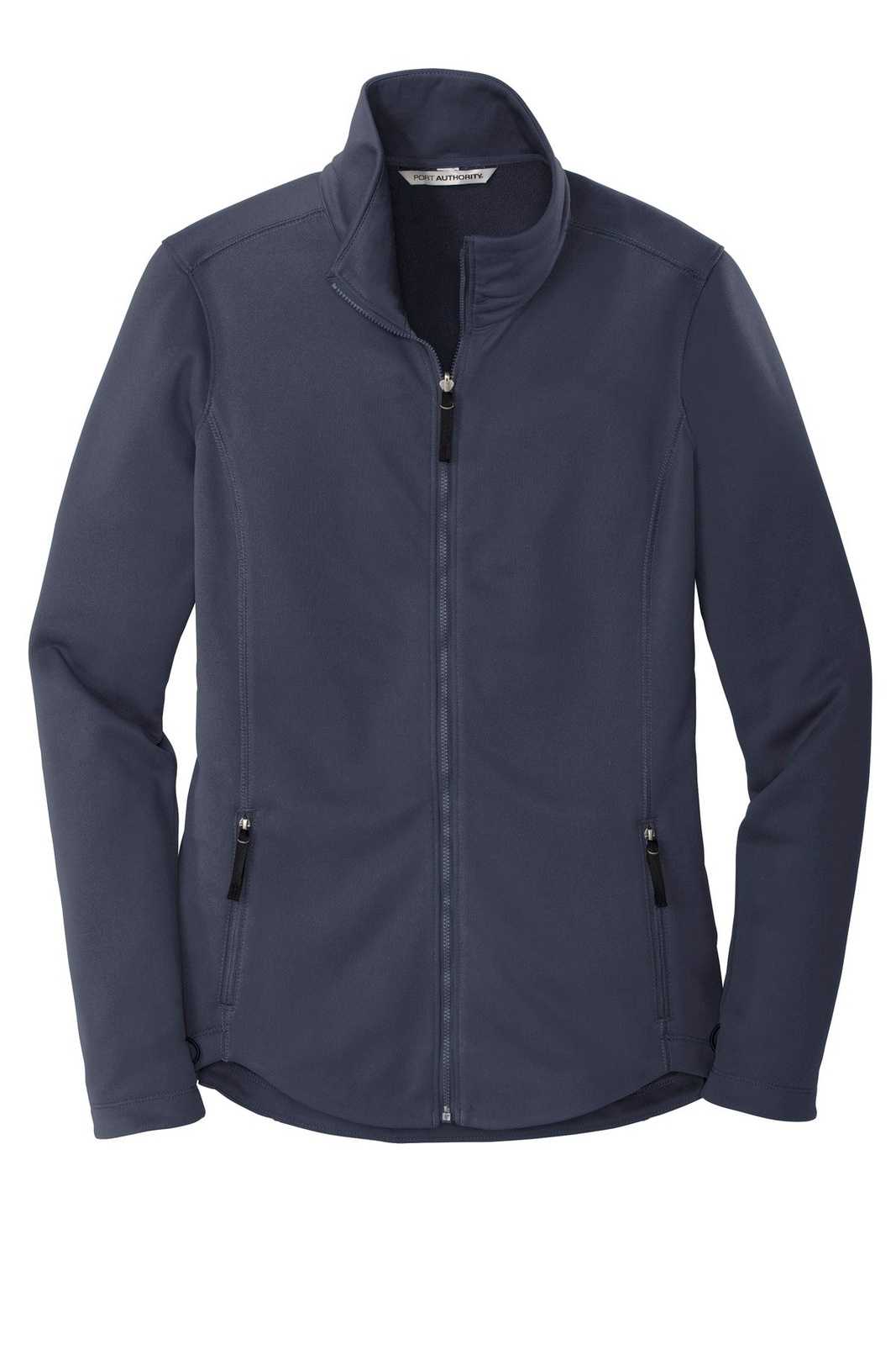 Port Authority L904 Ladies Collective Smooth Fleece Jacket - River Blue Navy - HIT a Double - 5