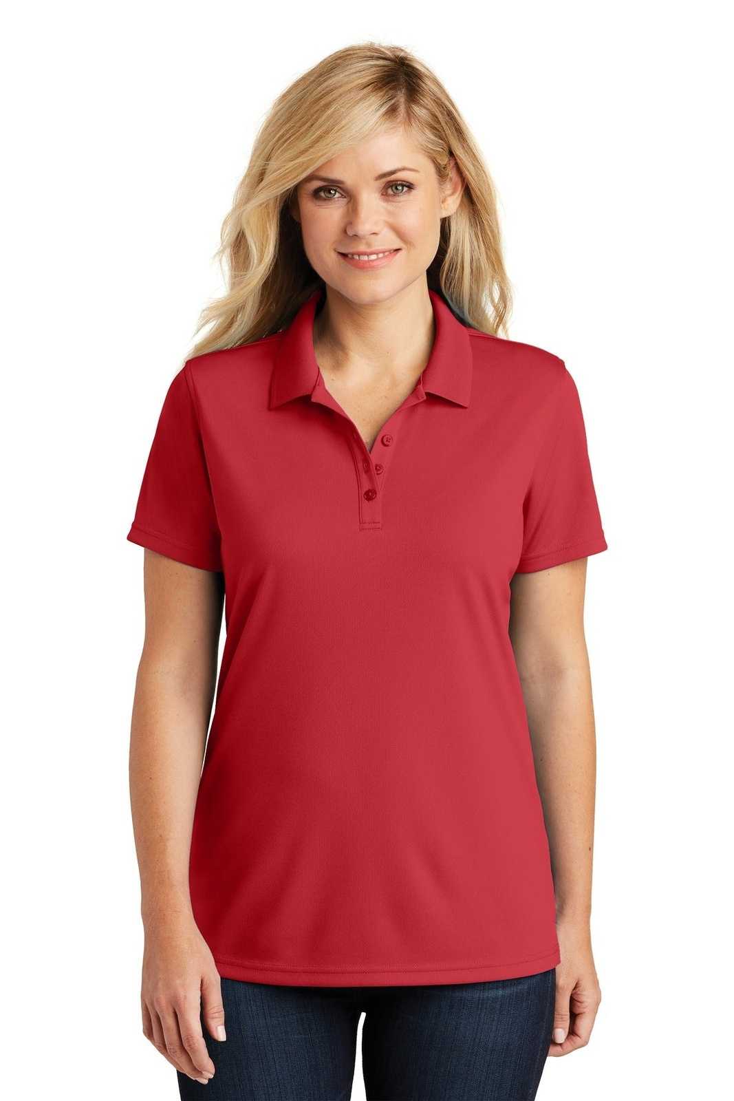 Port Authority LK110 Ladies Dry Zone UV Micro-Mesh Polo - Rich Red - HIT a Double - 1