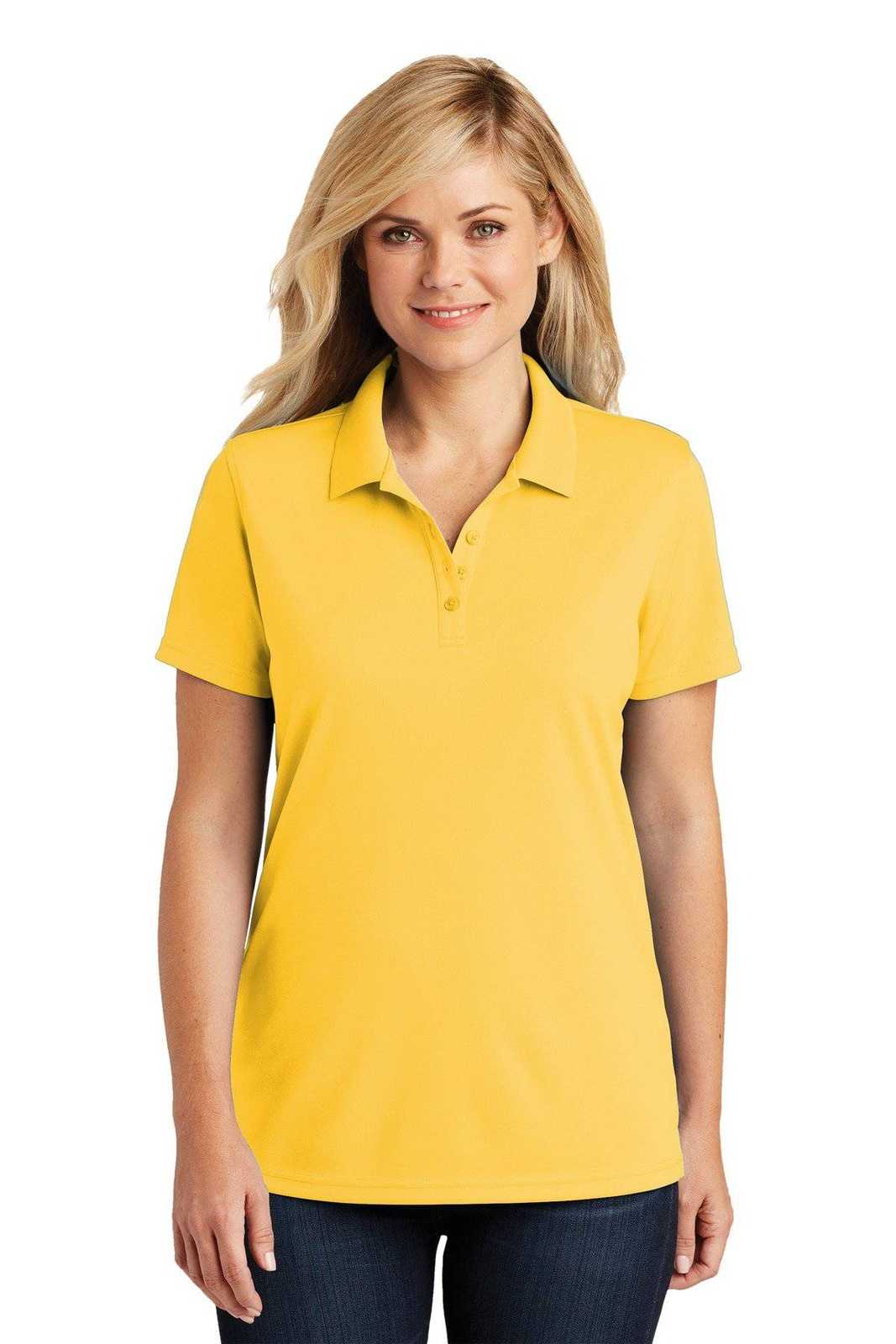 Port Authority LK110 Ladies Dry Zone UV Micro-Mesh Polo - Sunburst Yellow - HIT a Double - 1