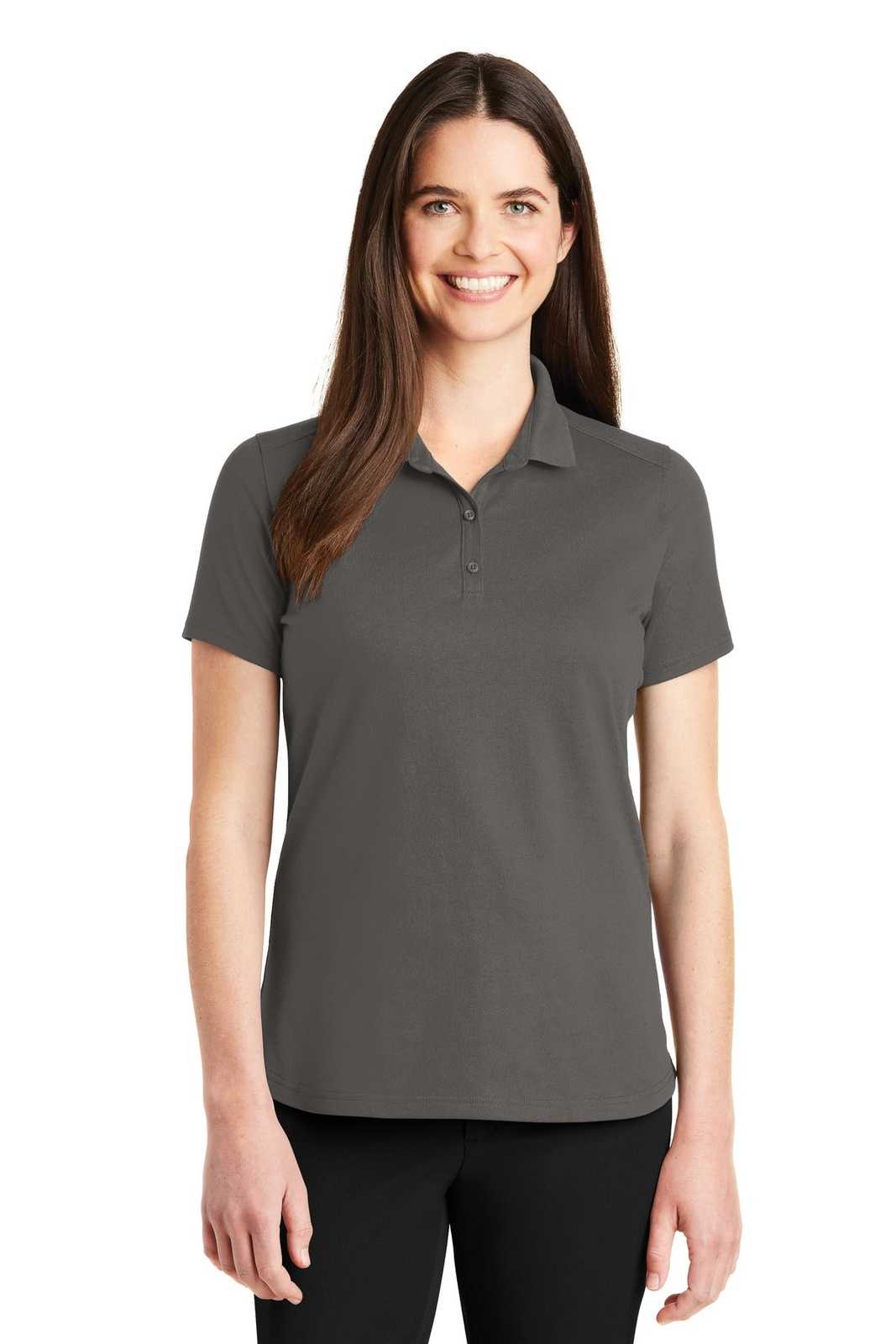 Port Authority LK164 Ladies SuperPro Knit Polo - Sterling Gray - HIT a Double - 1