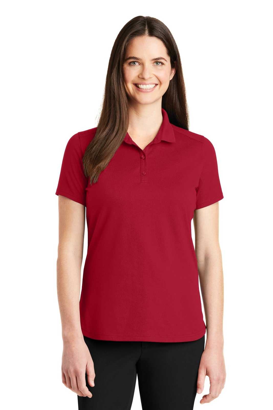 Port Authority LK164 Ladies Superpro Knit Polo - Rich Red - HIT a Double - 1