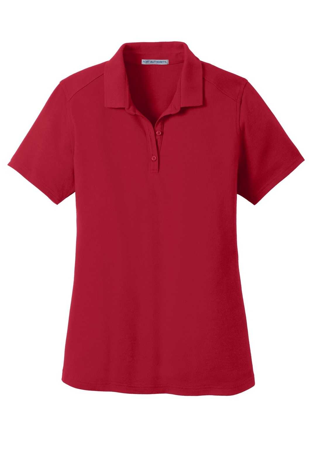 Port Authority LK164 Ladies Superpro Knit Polo - Rich Red - HIT a Double - 5