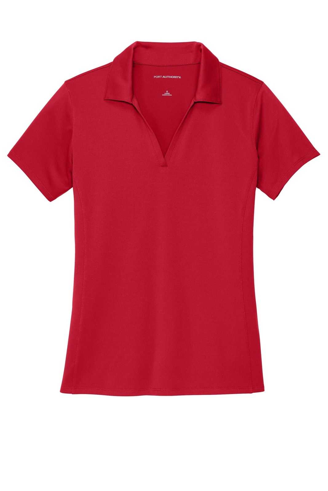 Port Authority LK398 Ladies Performance Staff Polo - Engine Red - HIT a Double - 2