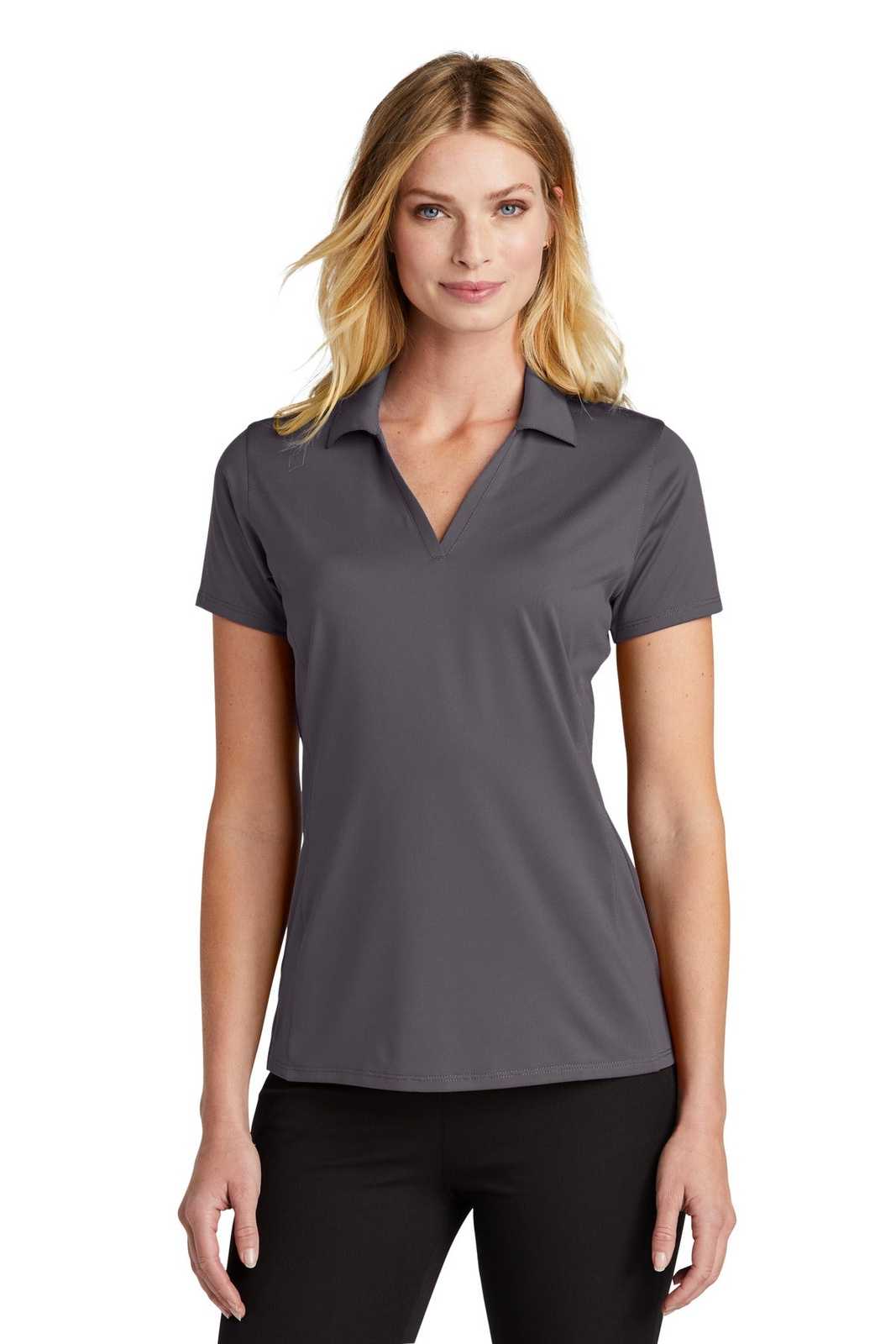 Port Authority LK398 Ladies Performance Staff Polo - Graphite - HIT a Double - 1