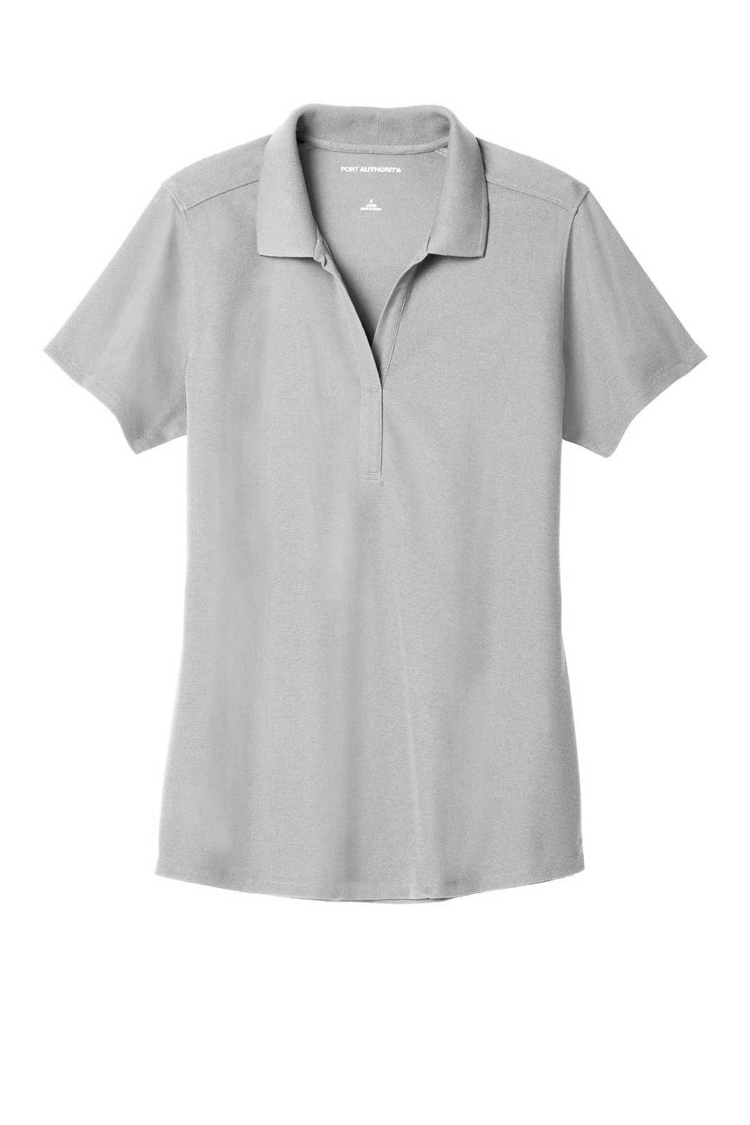 Port Authority LK600 Ladies EZPerformance Pique Polo - Gusty Gray - HIT a Double - 5