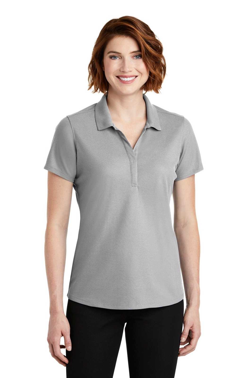 Port Authority LK600 Ladies EZPerformance Pique Polo - Gusty Gray - HIT a Double - 1