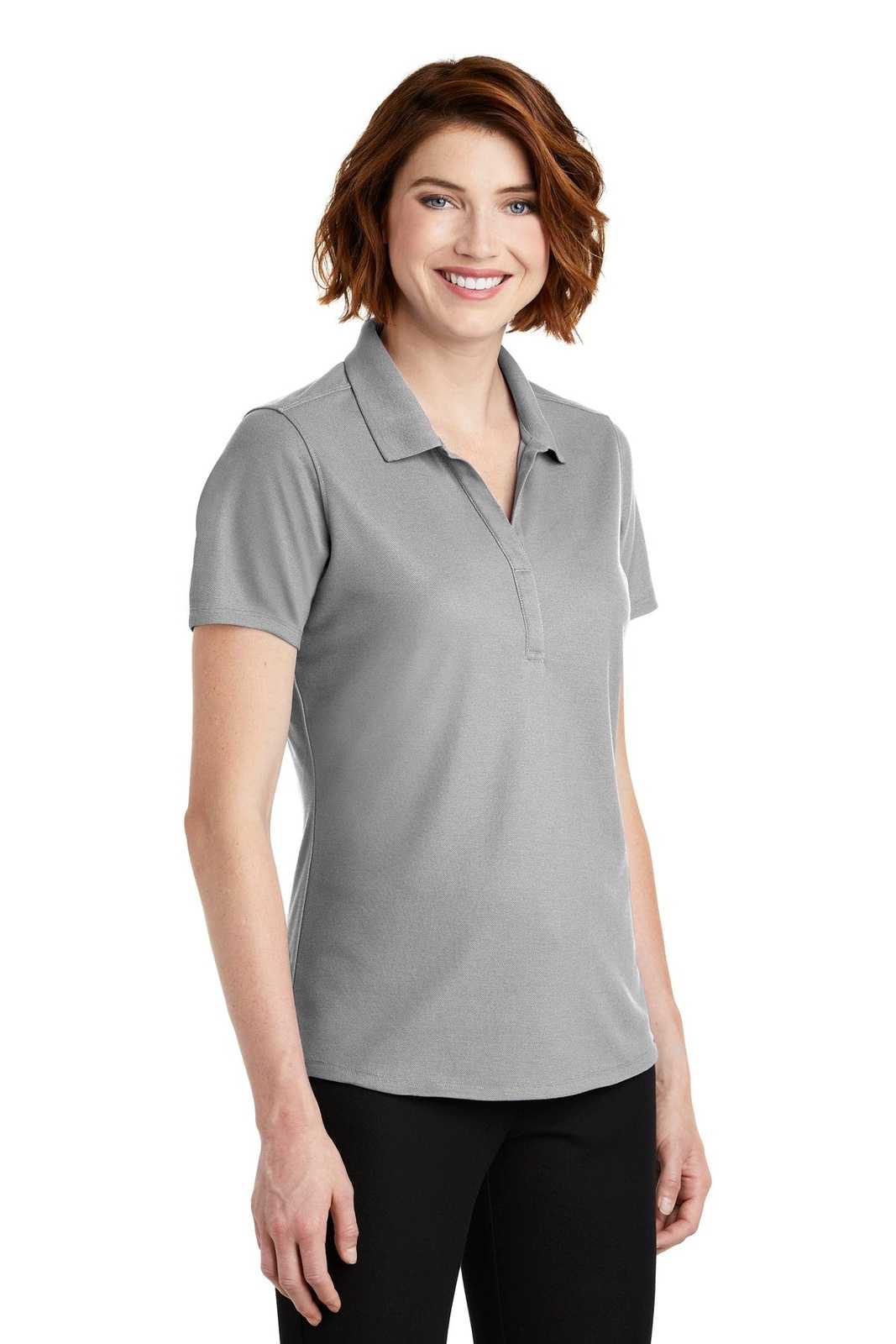 Port Authority LK600 Ladies EZPerformance Pique Polo - Gusty Gray - HIT a Double - 4