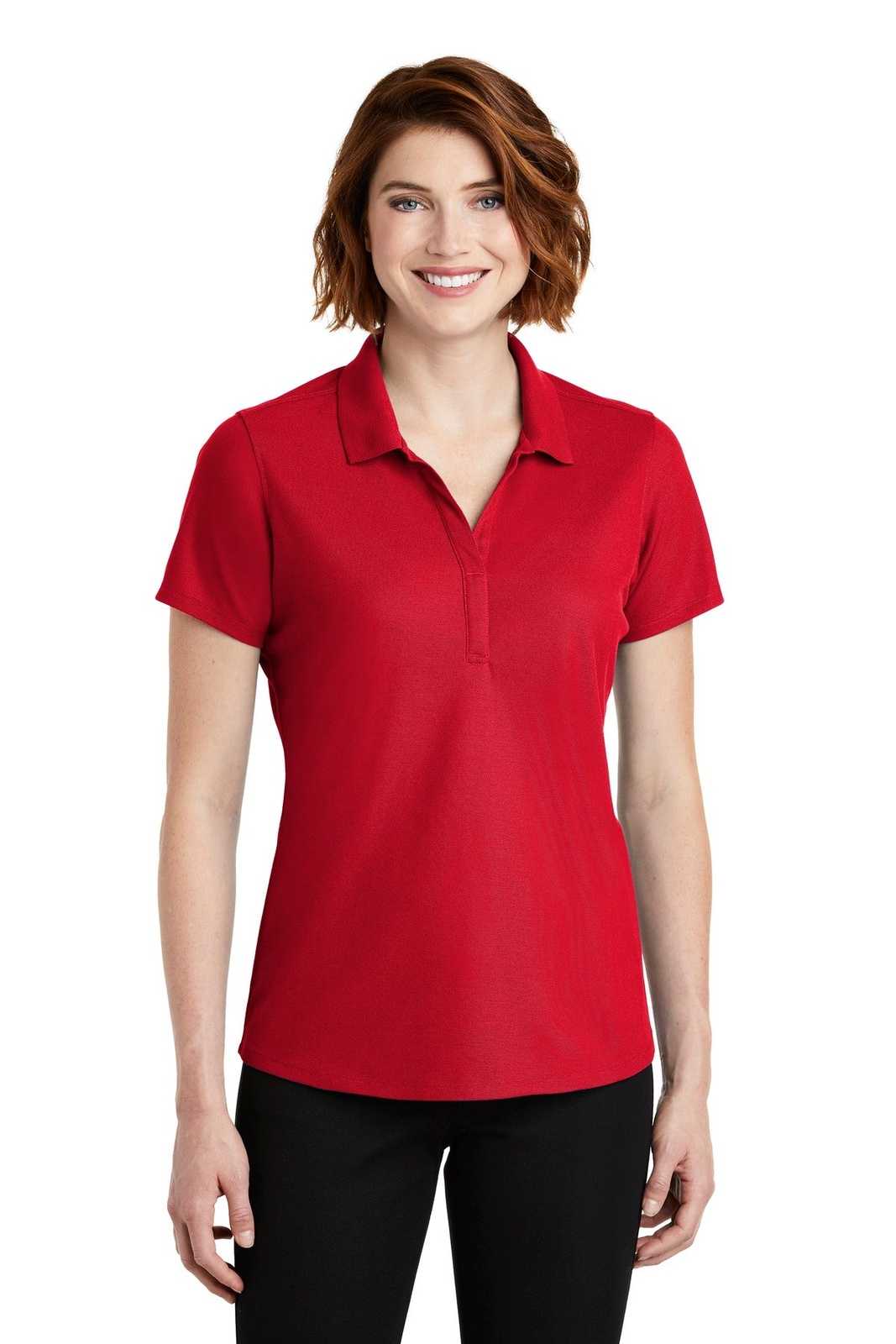 Port Authority LK600 Ladies Ezperformance Pique Polo - Apple Red - HIT a Double - 1