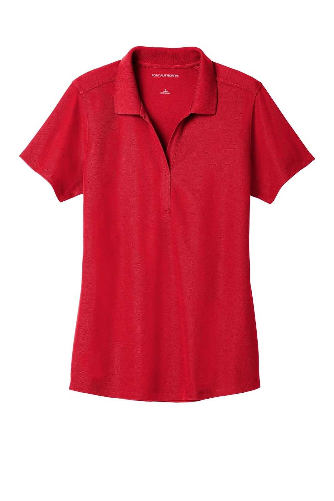 Port Authority LK600 Ladies Ezperformance Pique Polo - Apple Red - HIT a Double - 5