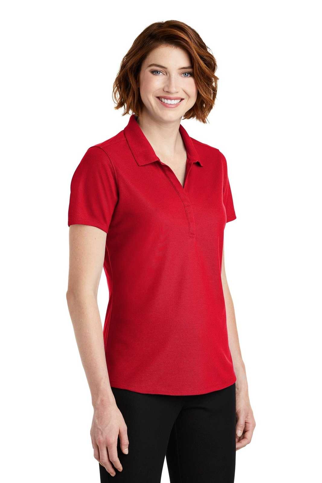 Port Authority LK600 Ladies Ezperformance Pique Polo - Apple Red - HIT a Double - 4