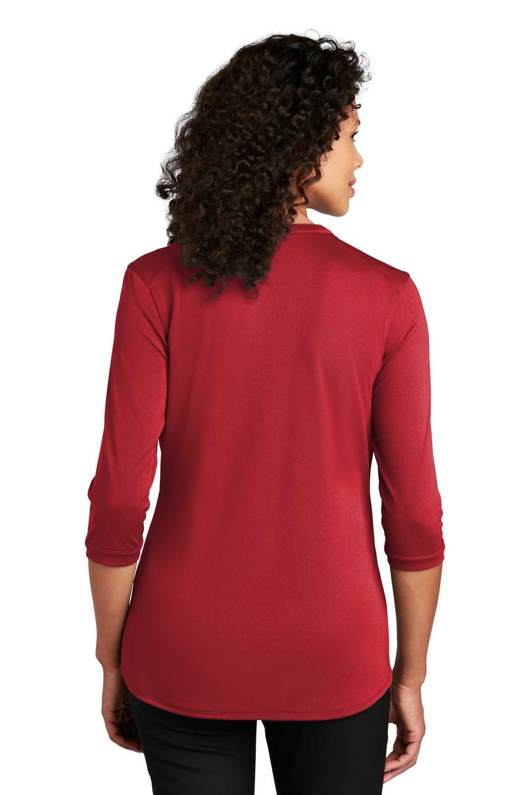 Port Authority LK750 Ladies UV Choice Pique Henley - Rich Red - HIT a Double - 2