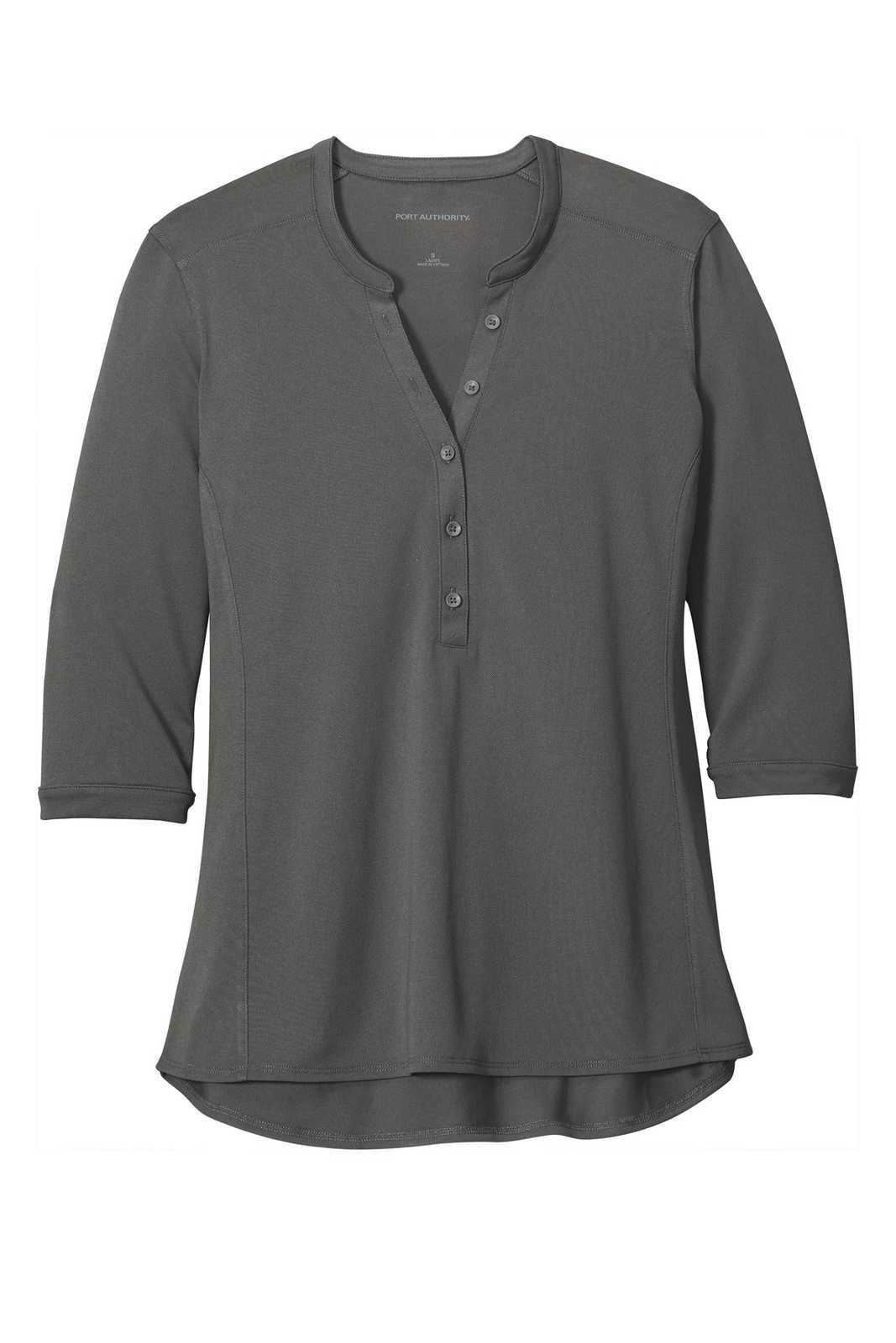 Port Authority LK750 Ladies UV Choice Pique Henley - Sterling Gray - HIT a Double - 5