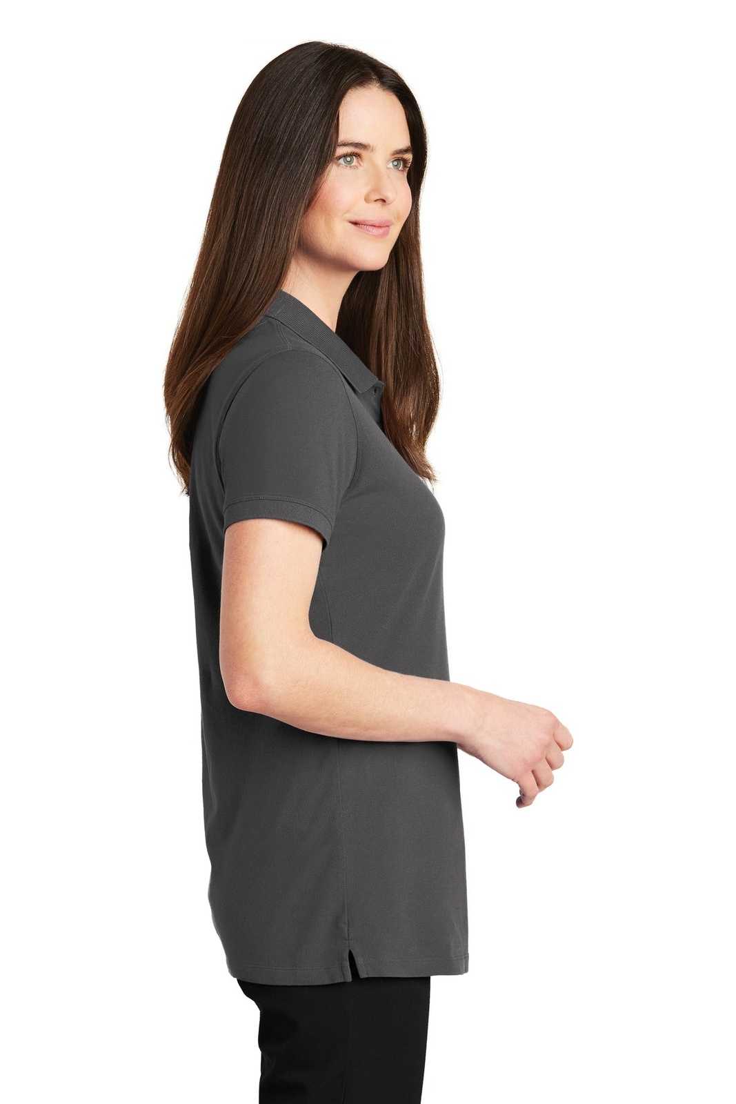 Port Authority LK8000 Ladies EZCotton Polo - Sterling Gray - HIT a Double - 3