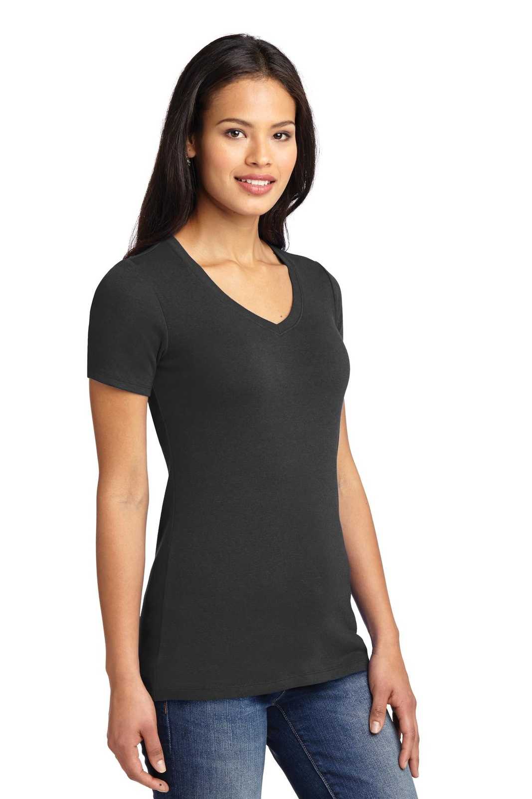 Port Authority LM1005 Ladies Concept Stretch V-Neck Tee - Black - HIT a Double - 4
