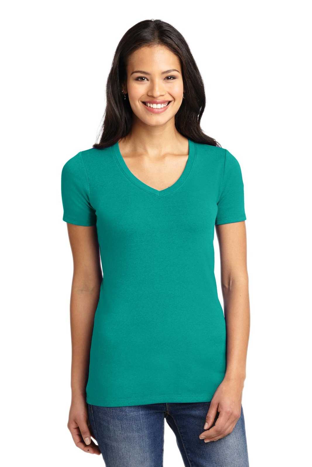 Port Authority LM1005 Ladies Concept Stretch V-Neck Tee - Deep Jade Green - HIT a Double - 1