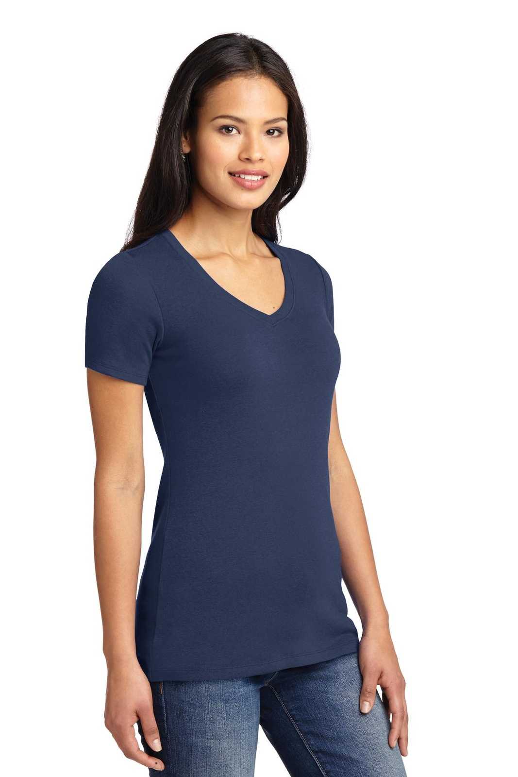 Port Authority LM1005 Ladies Concept Stretch V-Neck Tee - Dress Blue Navy - HIT a Double - 4