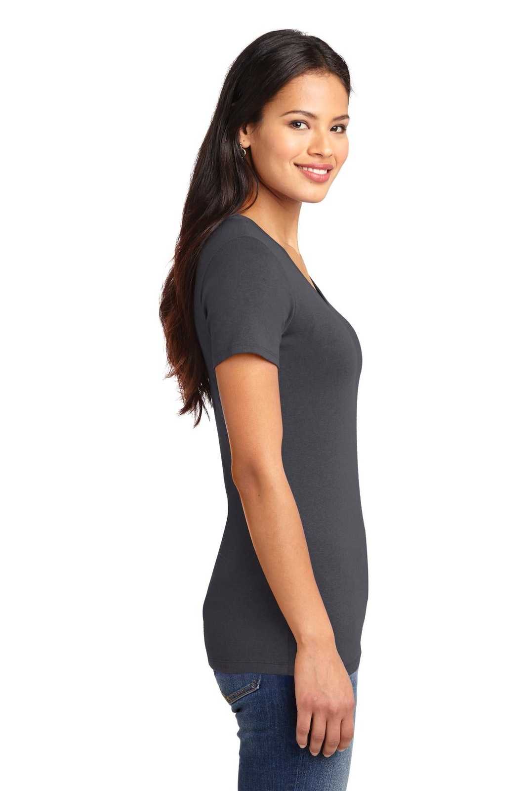 Port Authority LM1005 Ladies Concept Stretch V-Neck Tee - Gray Smoke - HIT a Double - 3