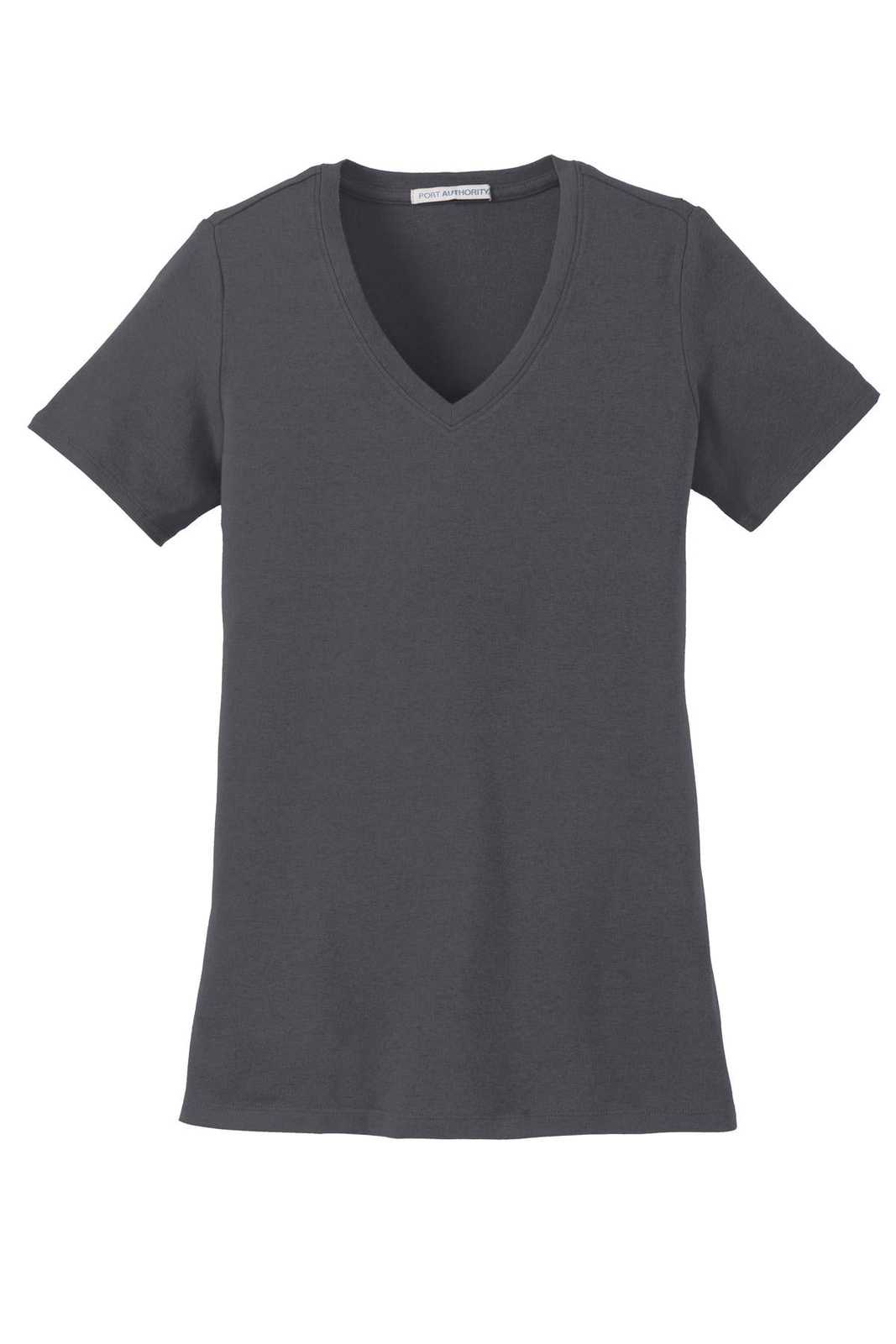 Port Authority LM1005 Ladies Concept Stretch V-Neck Tee - Gray Smoke - HIT a Double - 5