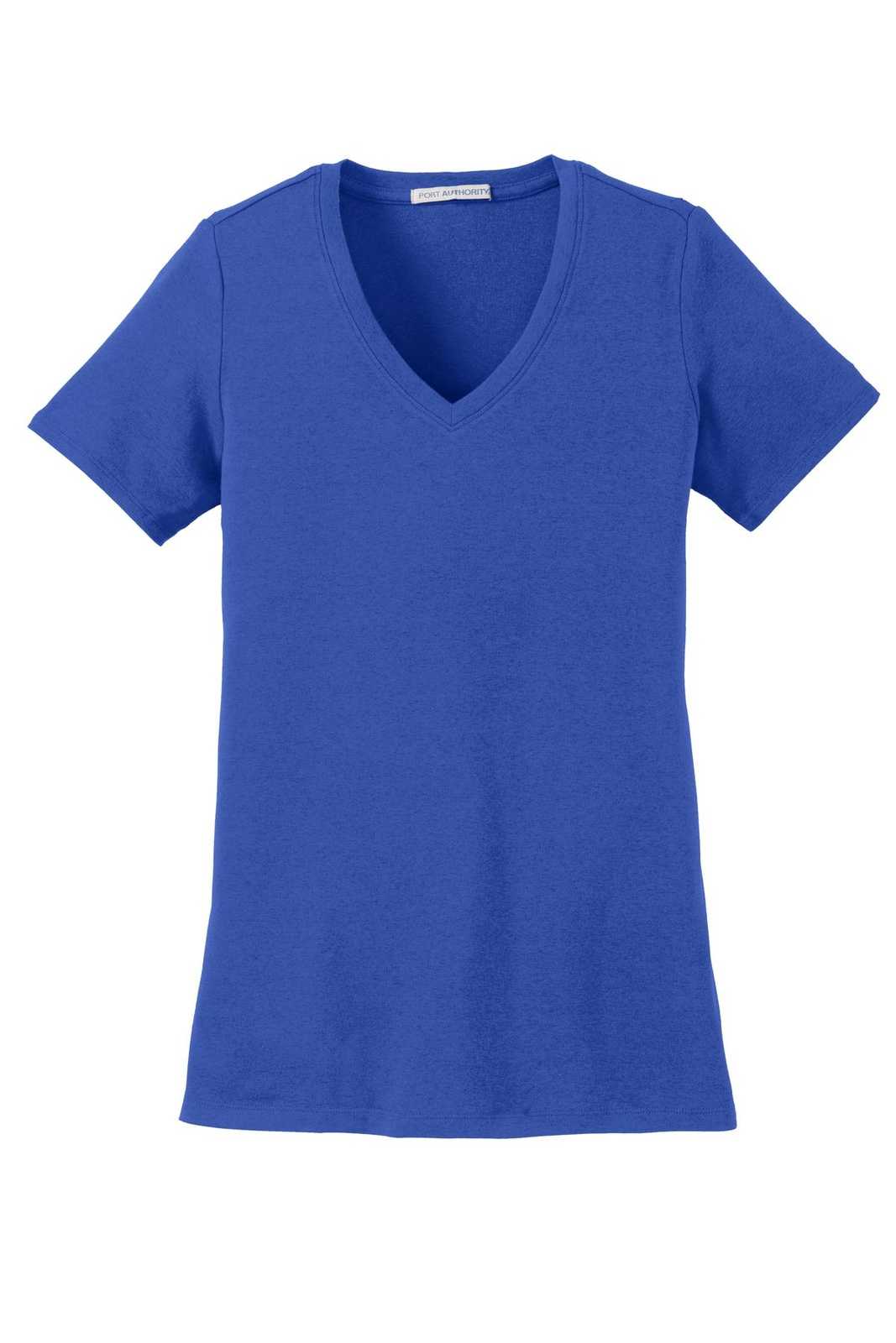 Port Authority LM1005 Ladies Concept Stretch V-Neck Tee - True Royal - HIT a Double - 5