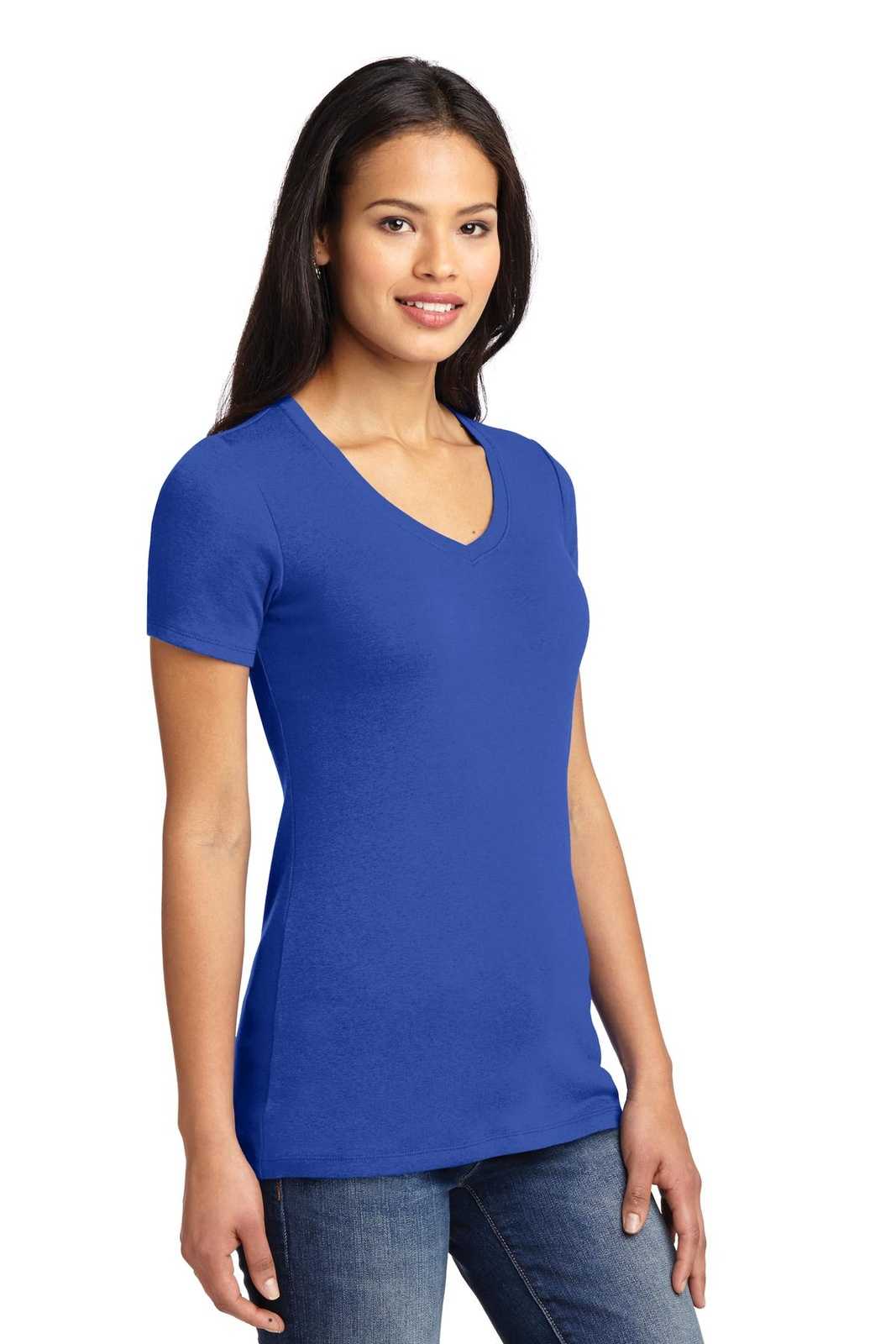 Port Authority LM1005 Ladies Concept Stretch V-Neck Tee - True Royal - HIT a Double - 4