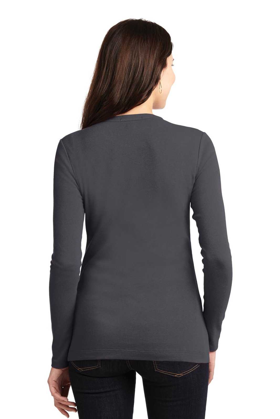 Port Authority LM1008 Ladies Concept Stretch Button-Front Cardigan - Gray Smoke - HIT a Double - 2